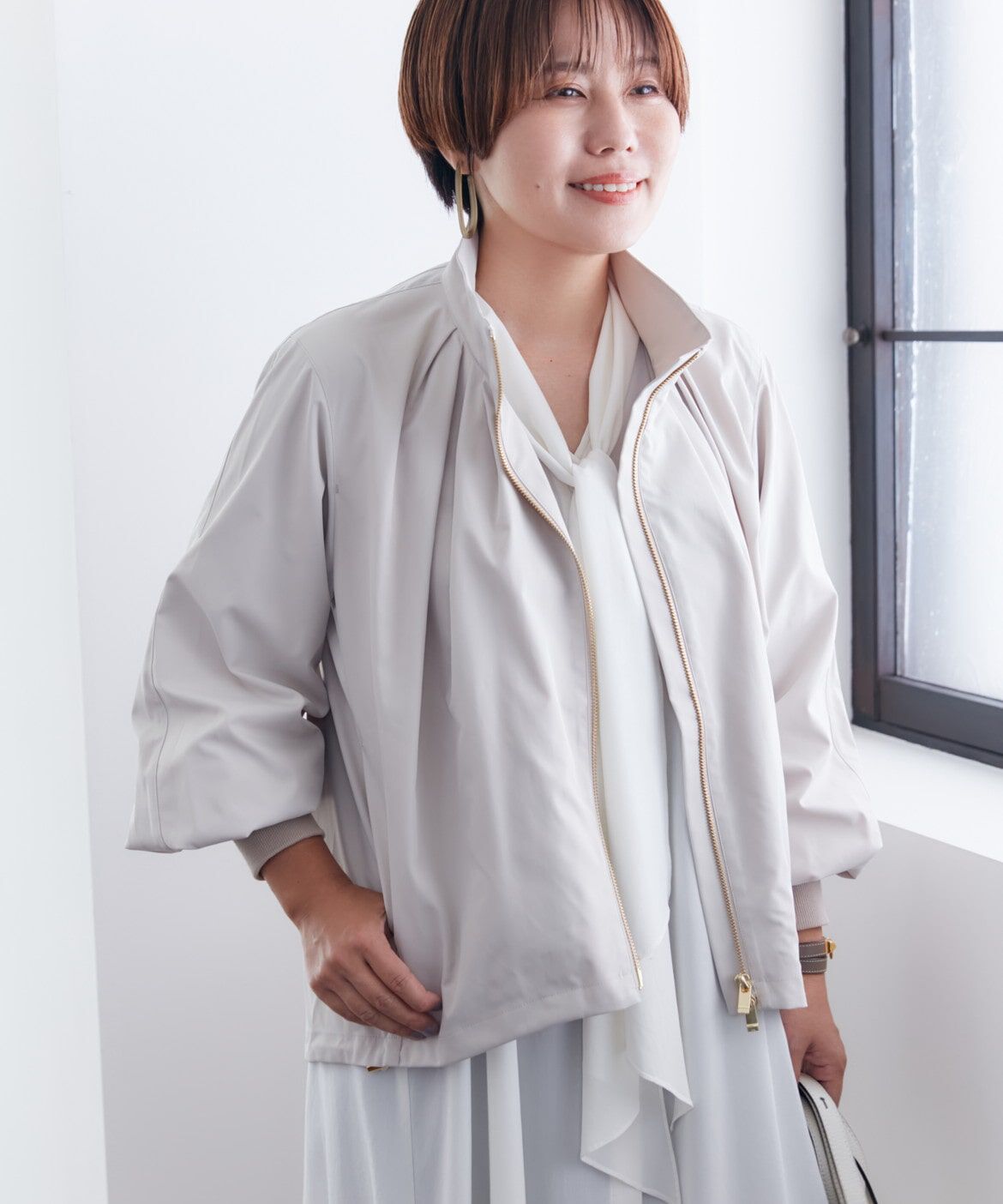 INED「ほろ甘無重力ブルゾン《Stylist望月律子コラボ》」|その他|ベージュ2