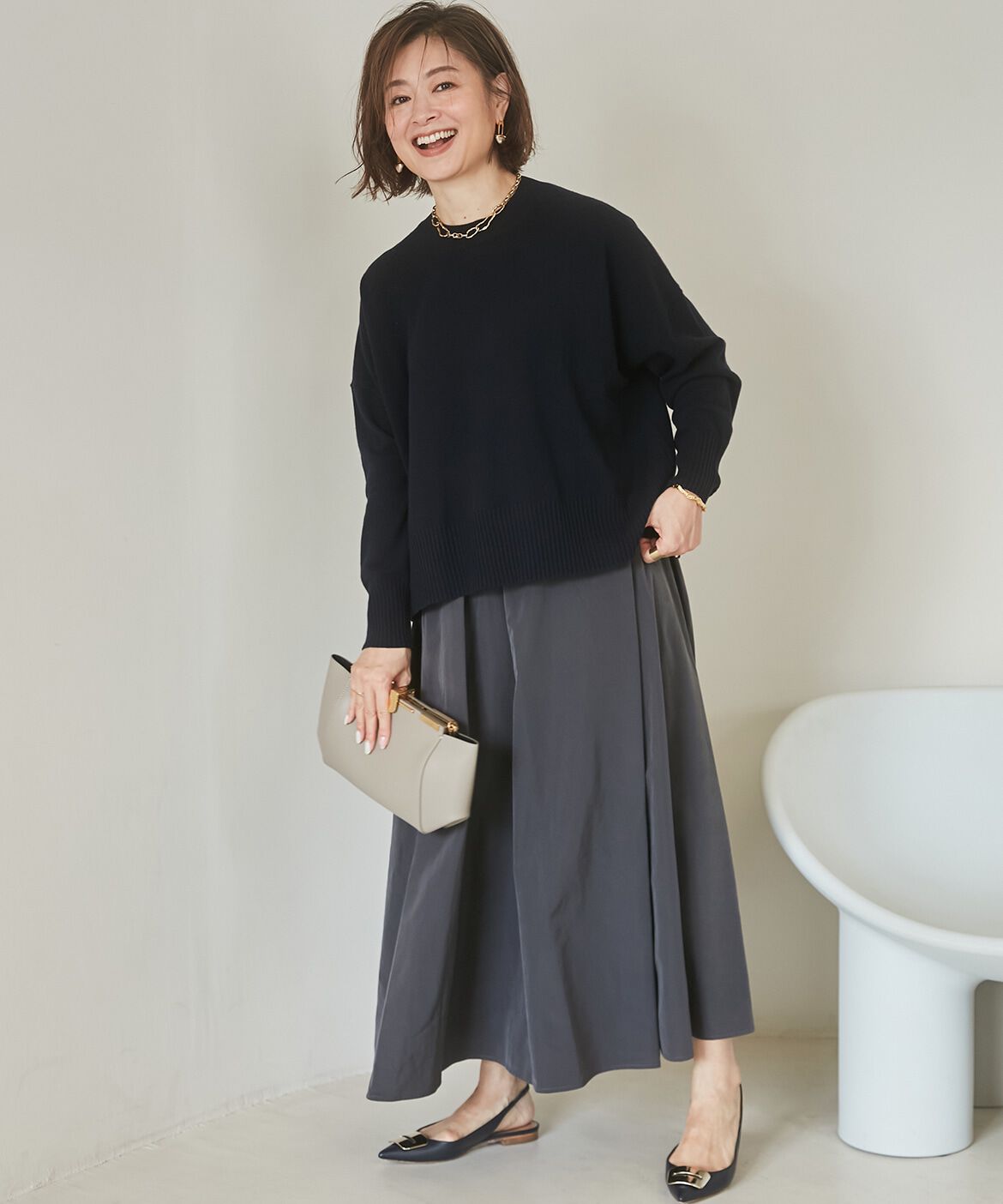 INED「《三尋木奈保コラボ》ほんのりモードラップスカート」|スカート|