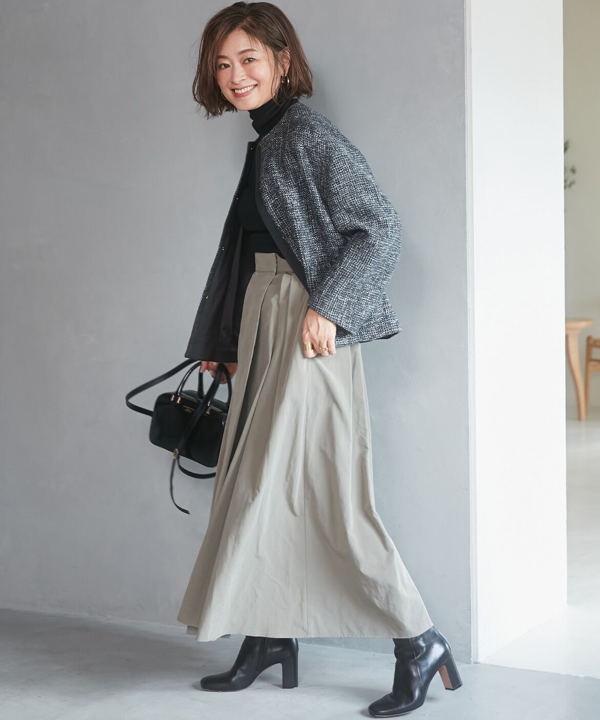 INED「《三尋木奈保コラボ》ほんのりモードラップスカート」|スカート|