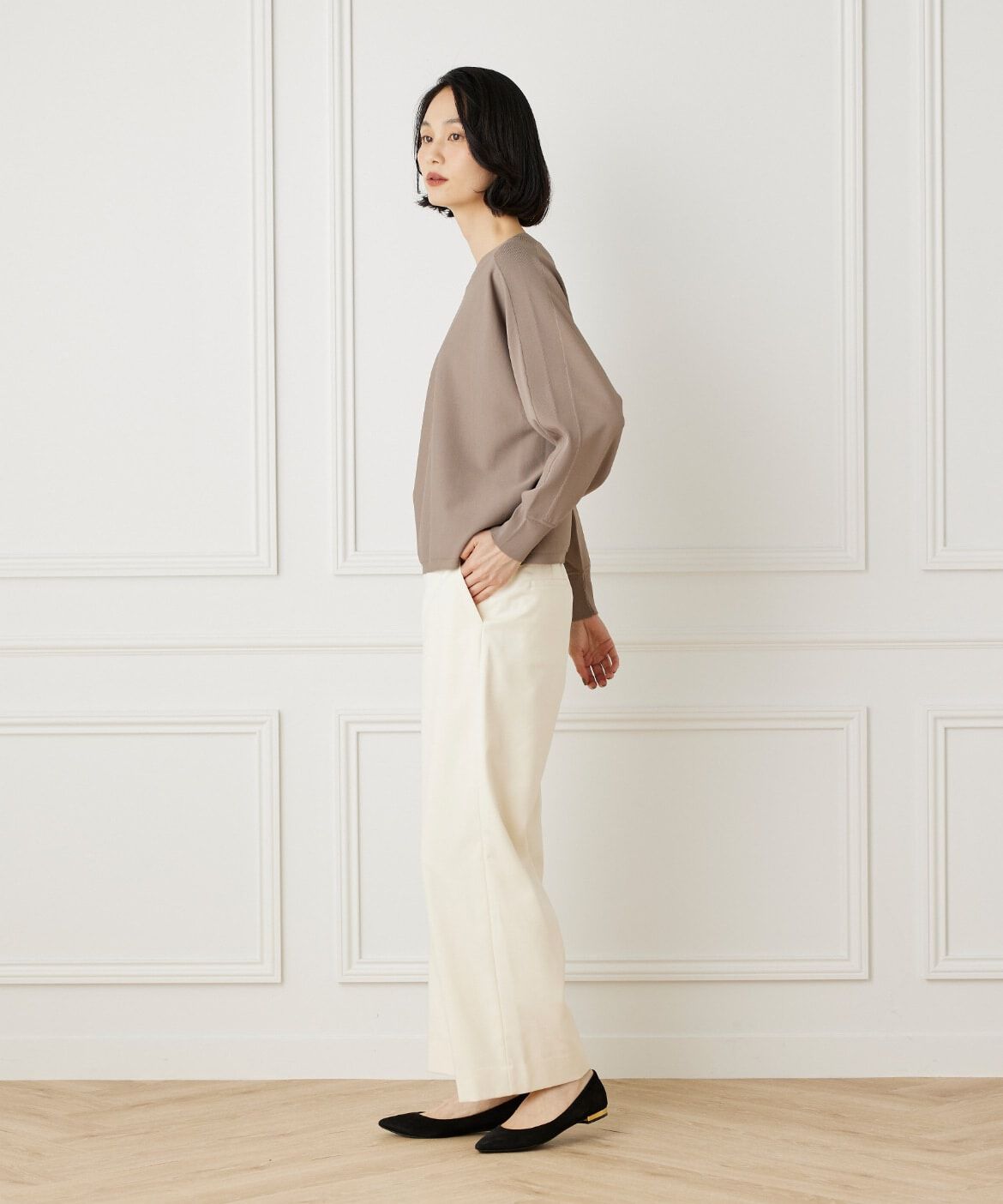 7-IDconcept.「《大きいサイズ》クロップドストレートパンツ」|その他|