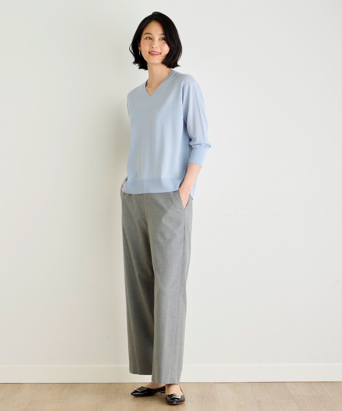 7-IDconcept.「《大きいサイズ》クロップドストレートパンツ」|その他|