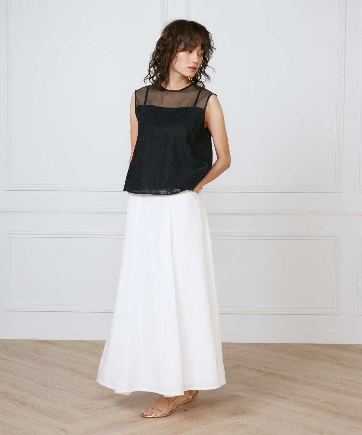 INED「オーガンジーブラウス《la veille by SUPERIOR CLOSET》」|シャツ・ブラウス|