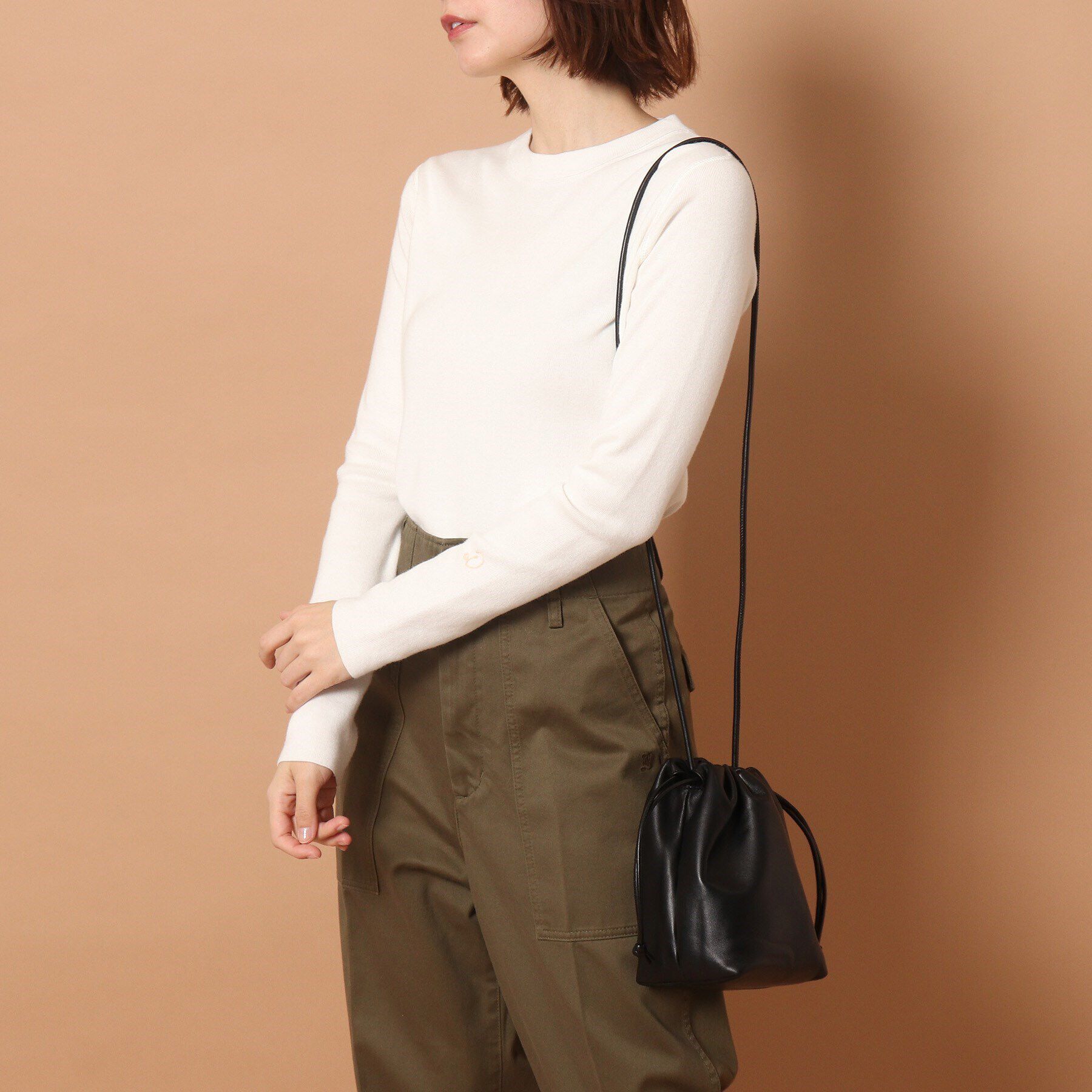 DRESSTERIOR「【CLASSY.12月号掲載】ラムレザーバルーンバッグ」|ショルダー・メッセンジャー|