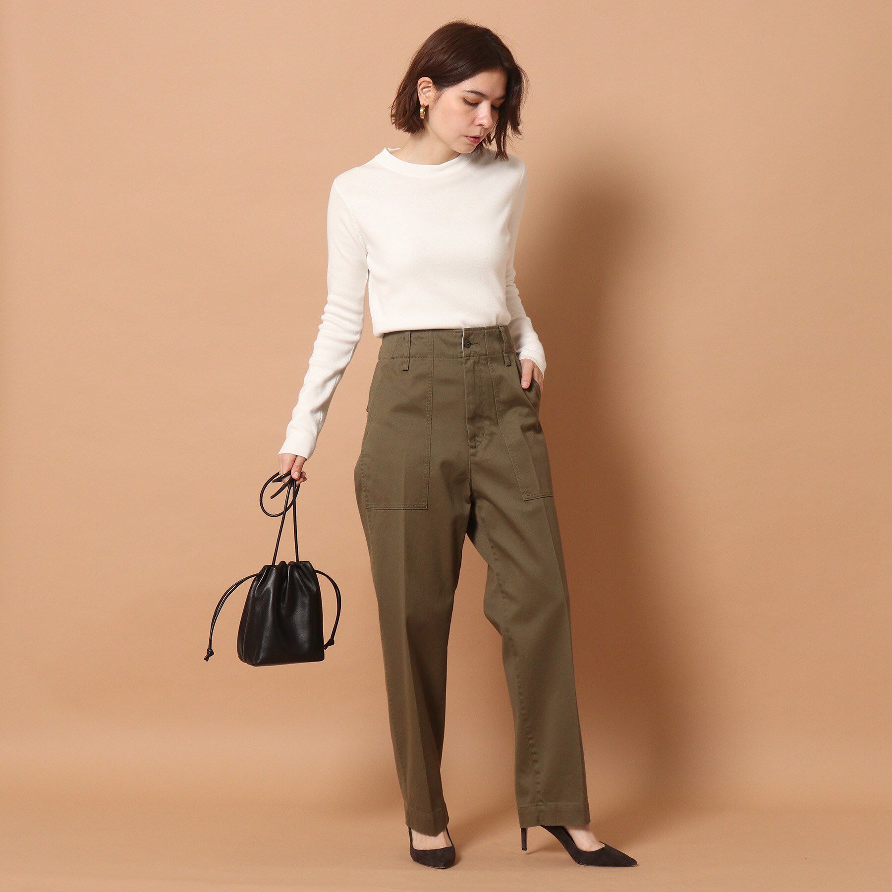 DRESSTERIOR「【CLASSY.12月号掲載】ラムレザーバルーンバッグ」|ショルダー・メッセンジャー|