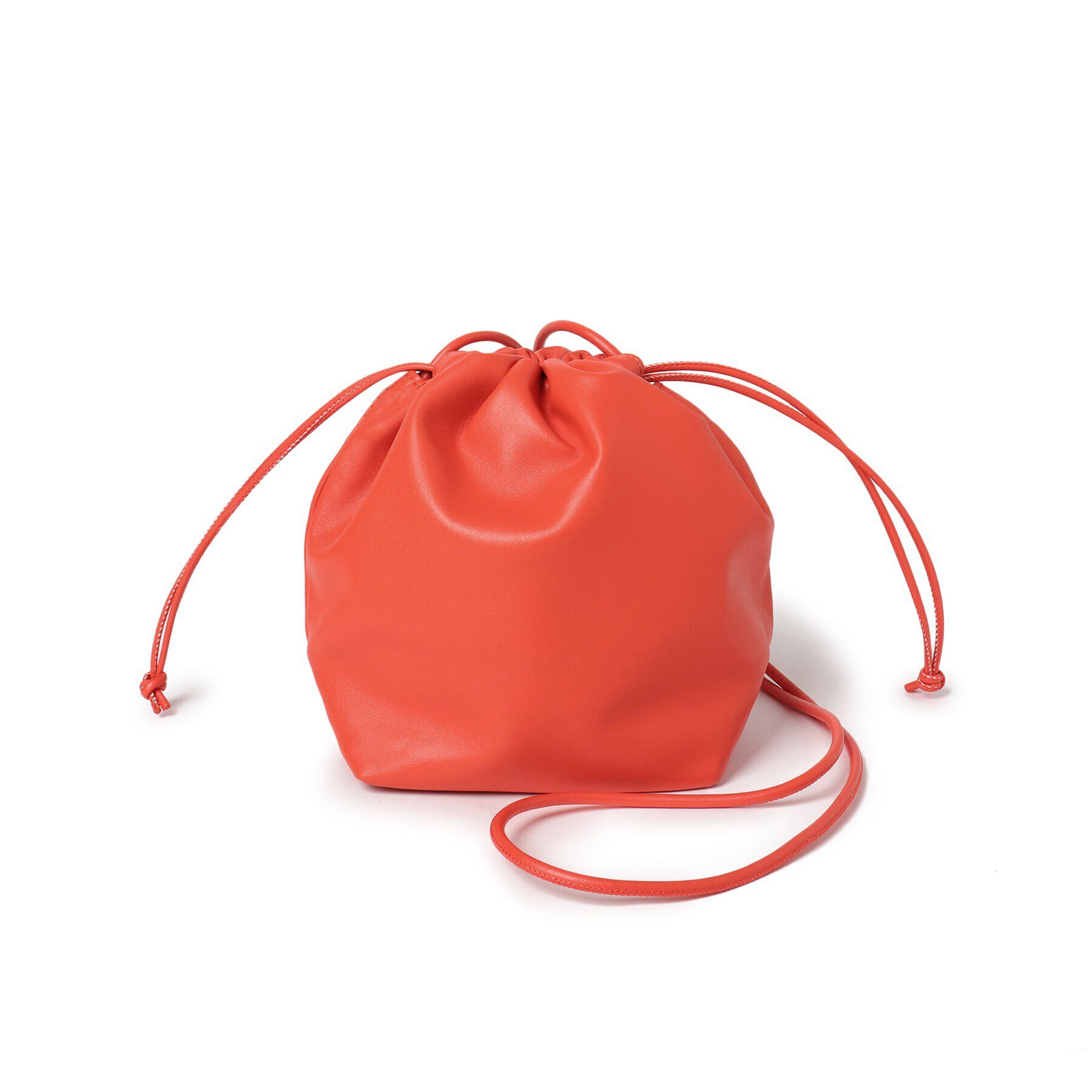 DRESSTERIOR「【CLASSY.12月号掲載】ラムレザーバルーンバッグ」|ショルダー・メッセンジャー|ｵﾚﾝｼﾞ(067)