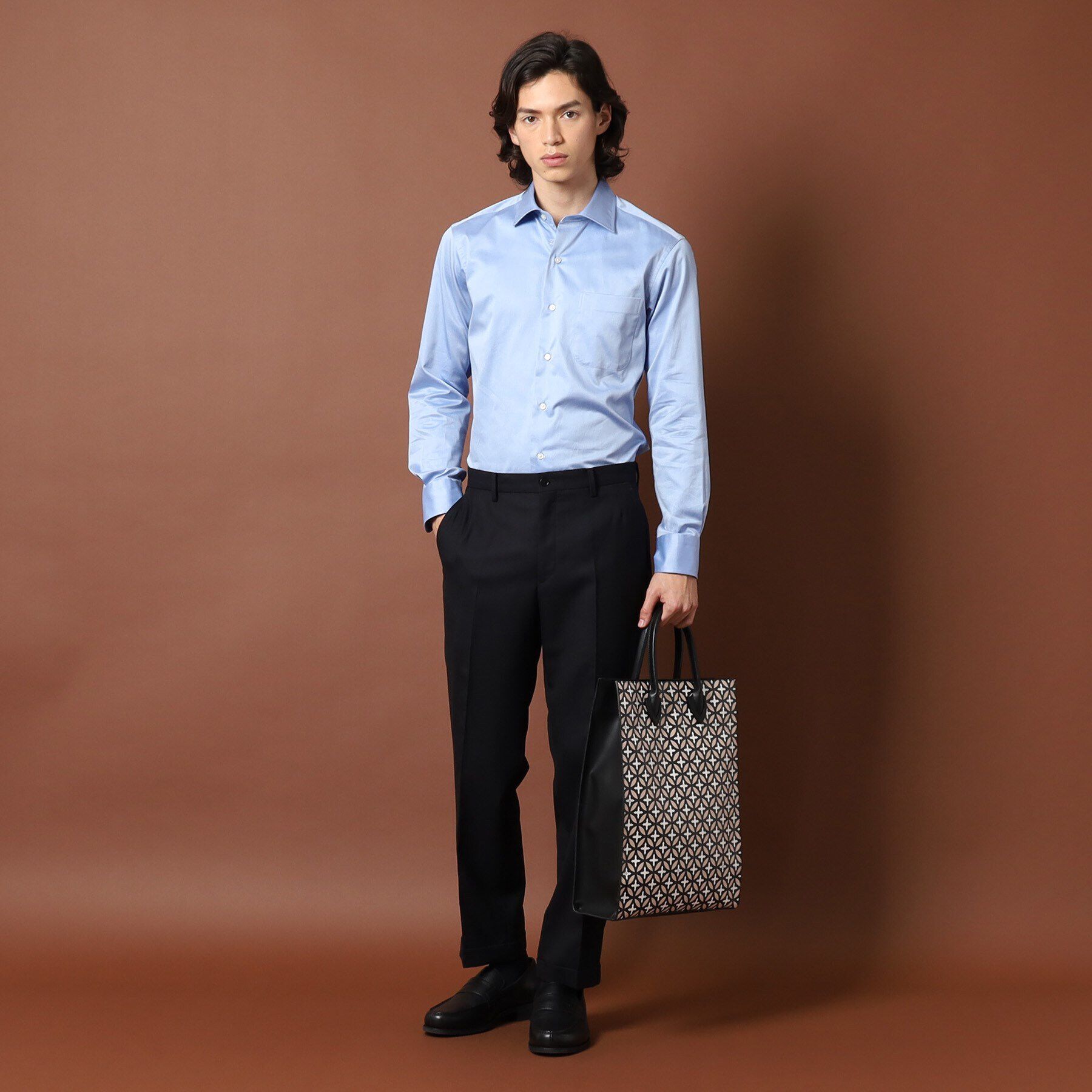 DRESSTERIOR「100／2 ワイドカラーシャツ」|シャツ・ブラウス|