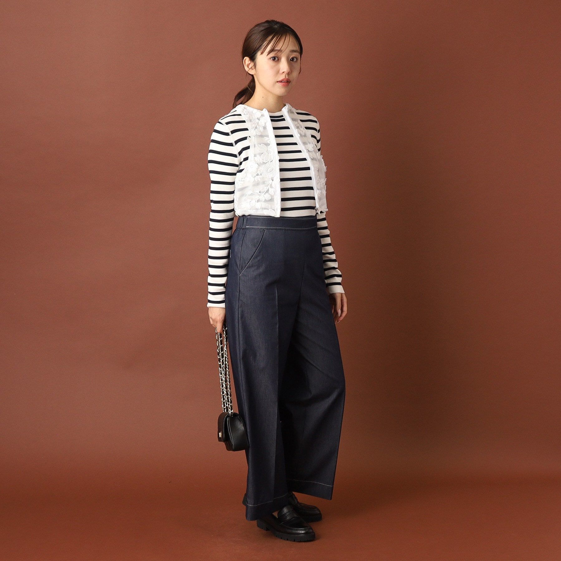 DRESSTERIOR「provoke（プロヴォーク）tulle lace N／S blouse」|シャツ・ブラウス|