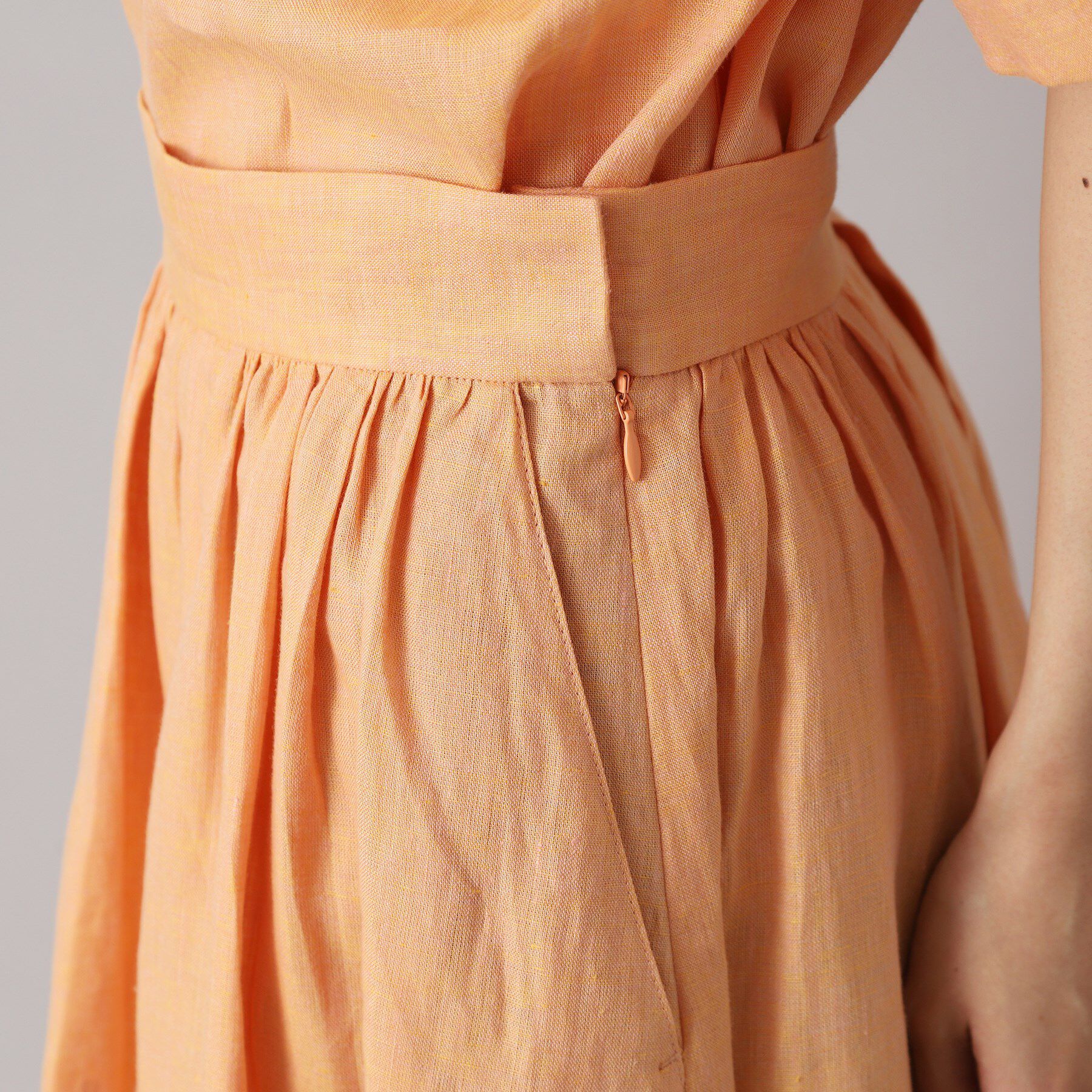 DRESSTERIOR「【洗える／ふんわり軽やか】フレンチリネンタックギャザースカート」|スカート|