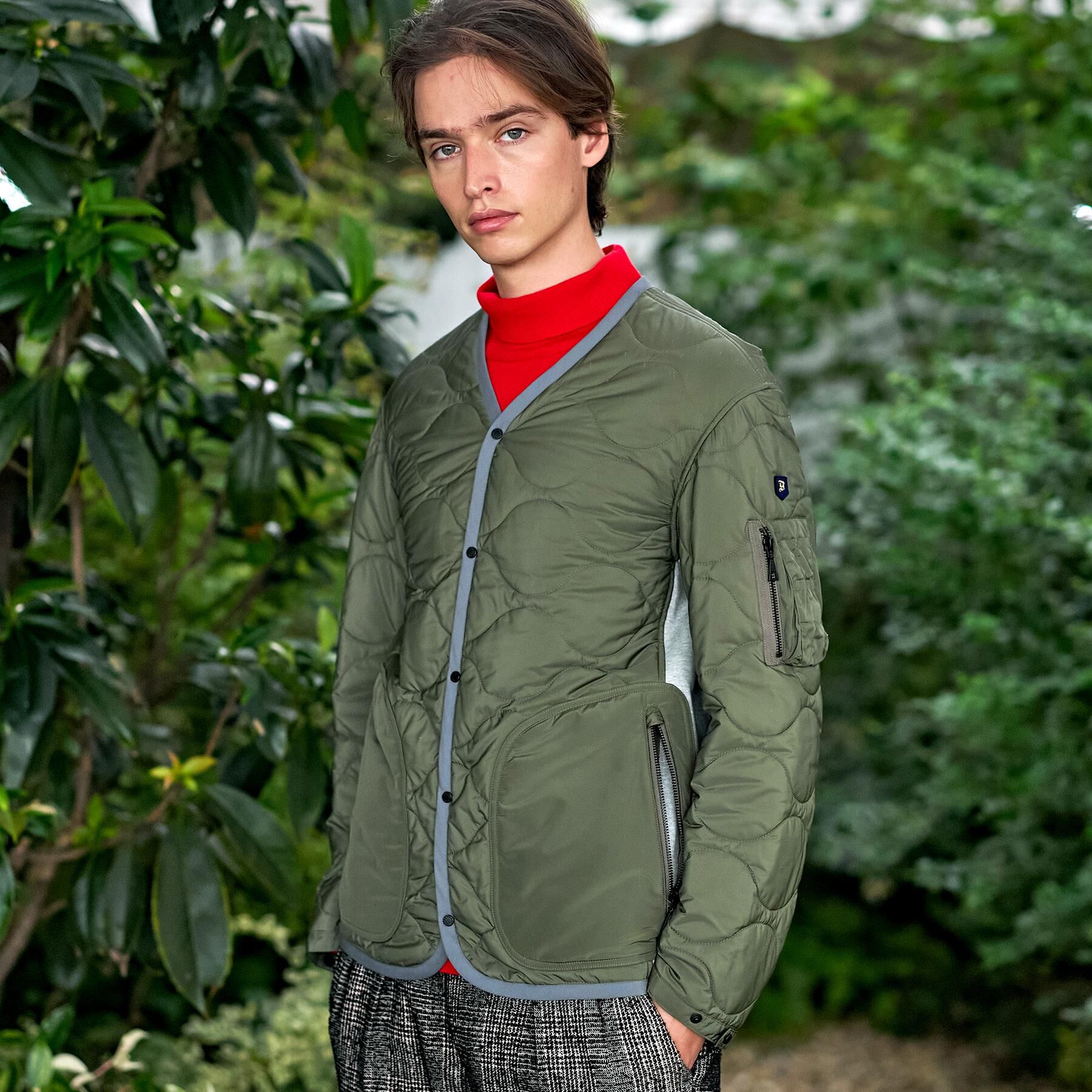 DRESSTERIOR「キルティング ライナージャケット」|ダウン|オリーブグリーン(0