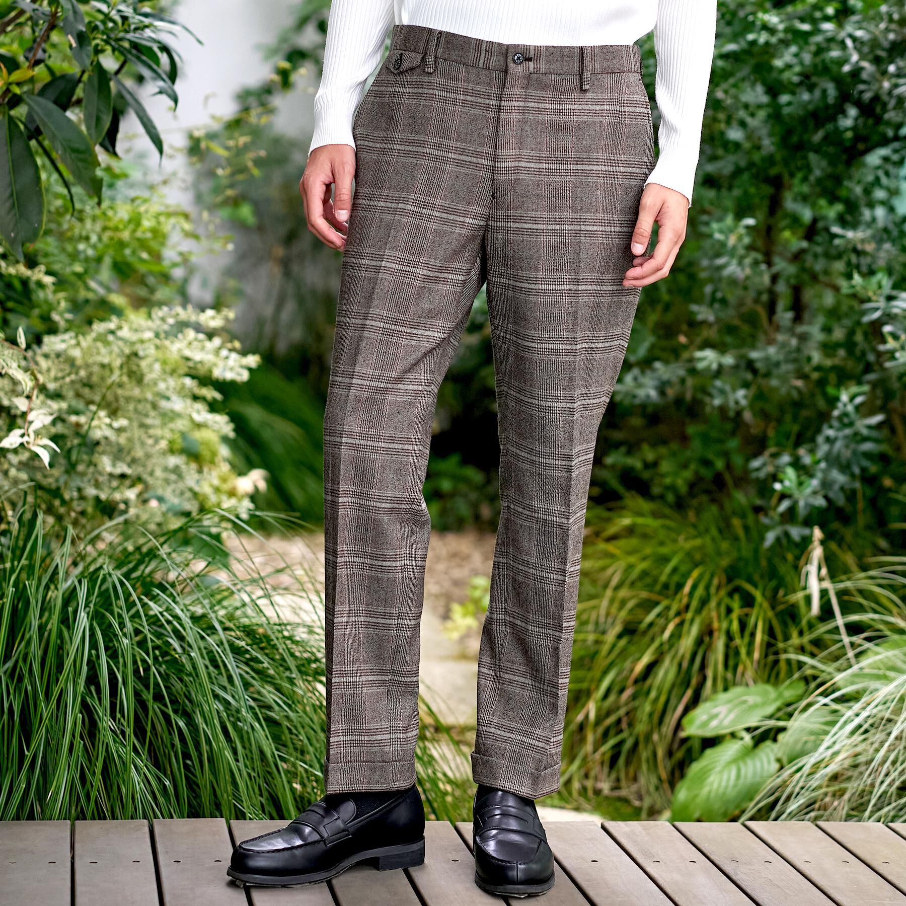 DRESSTERIOR「【セットアップ可】ヨーロピアン グレンチェックトラウザーズ」|その他|