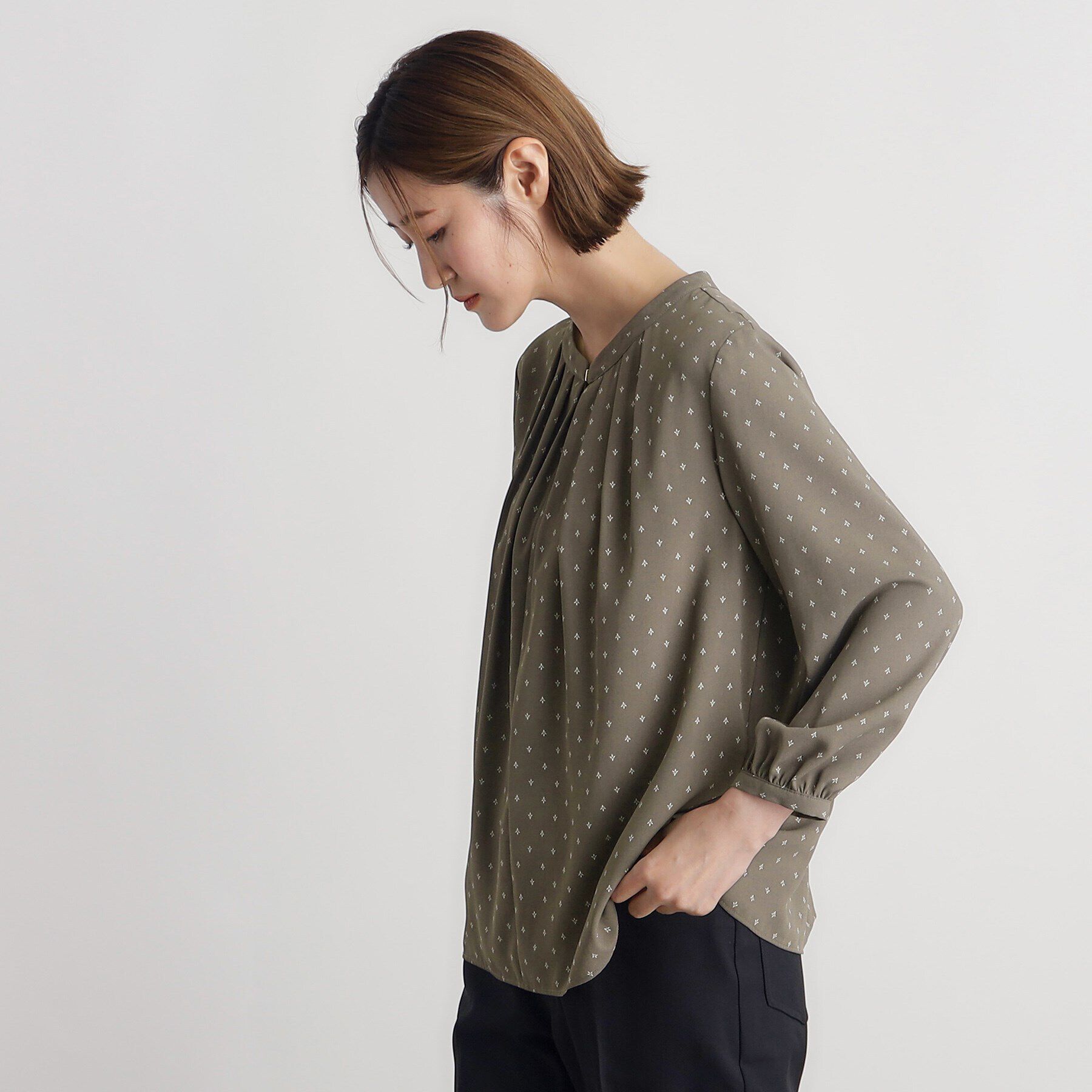 grove「プリントタックブラウス」|シャツ・ブラウス|