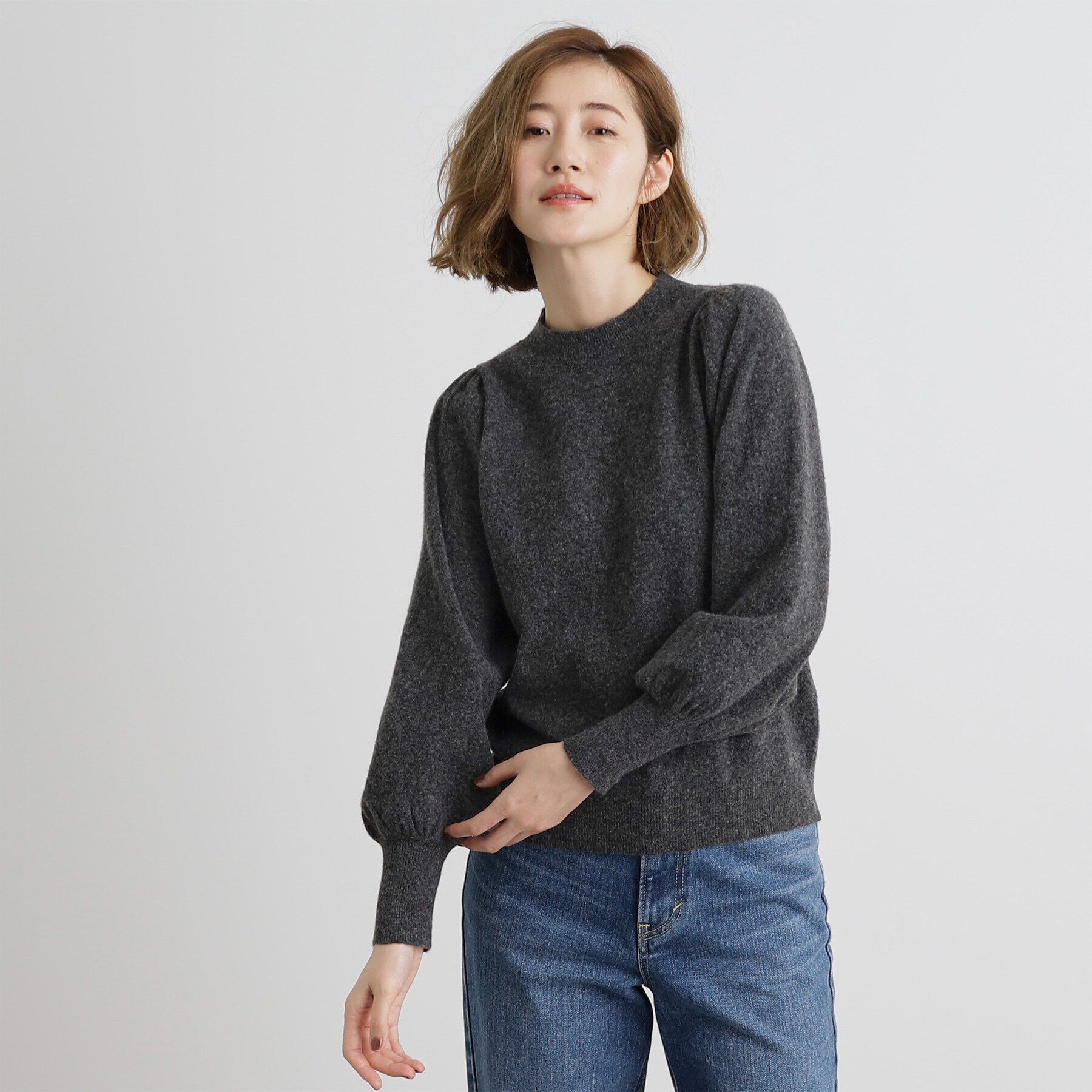 grove「ウールブレンドボリュームスリーブニット」|ニット・セーター|
