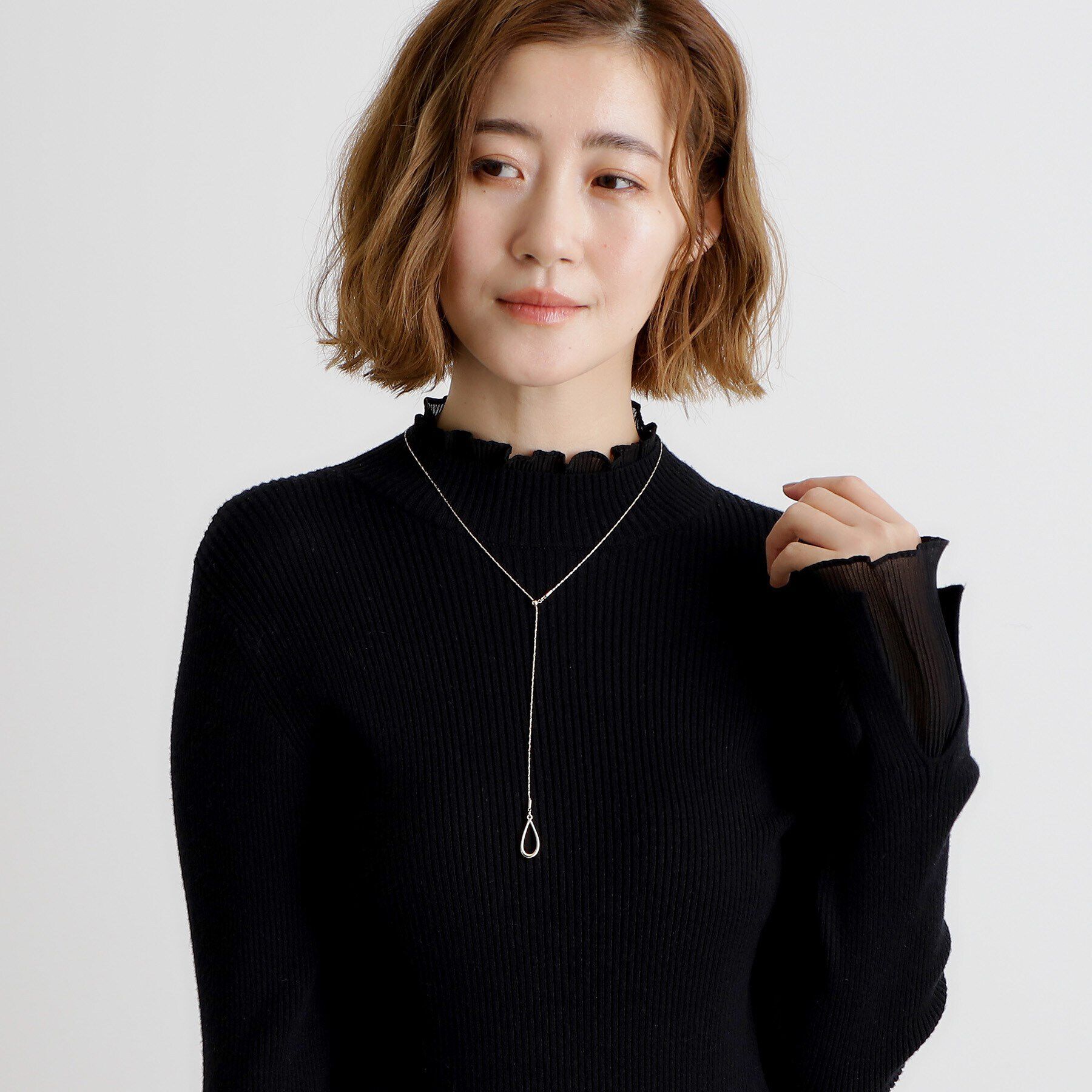 grove「メタルオーバルスライドネックレス【3WAY】」|ネックレス|