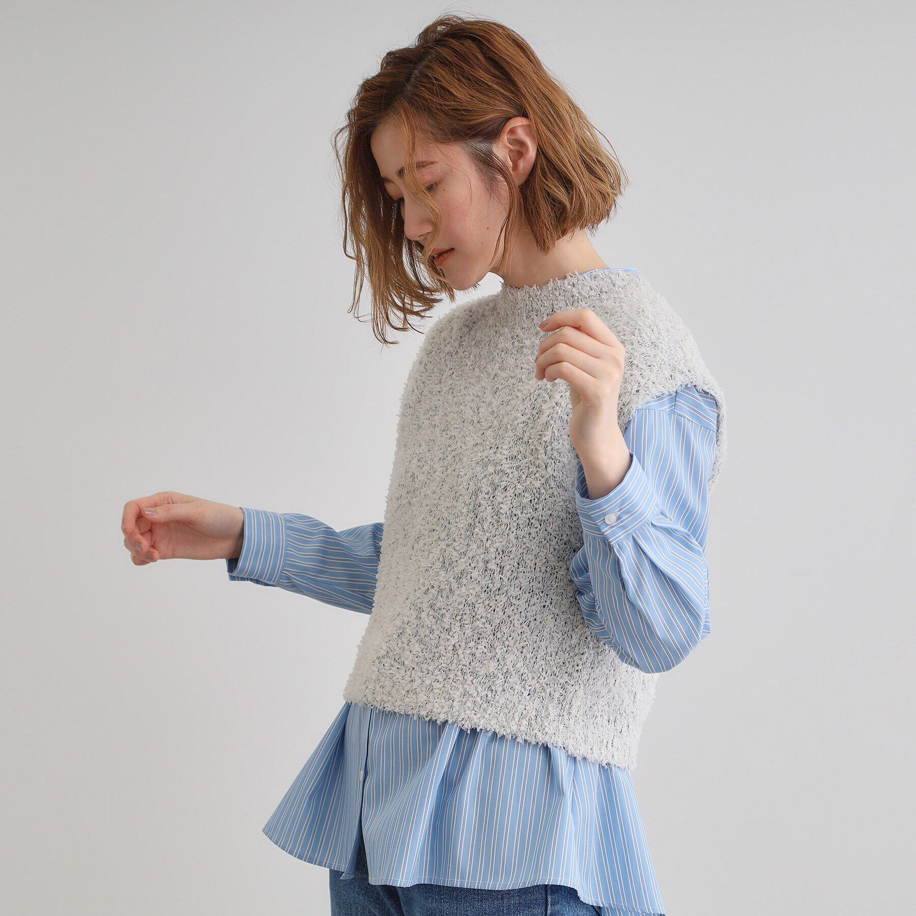 grove「ラメリリーニットベスト」|ベスト・ジレ|