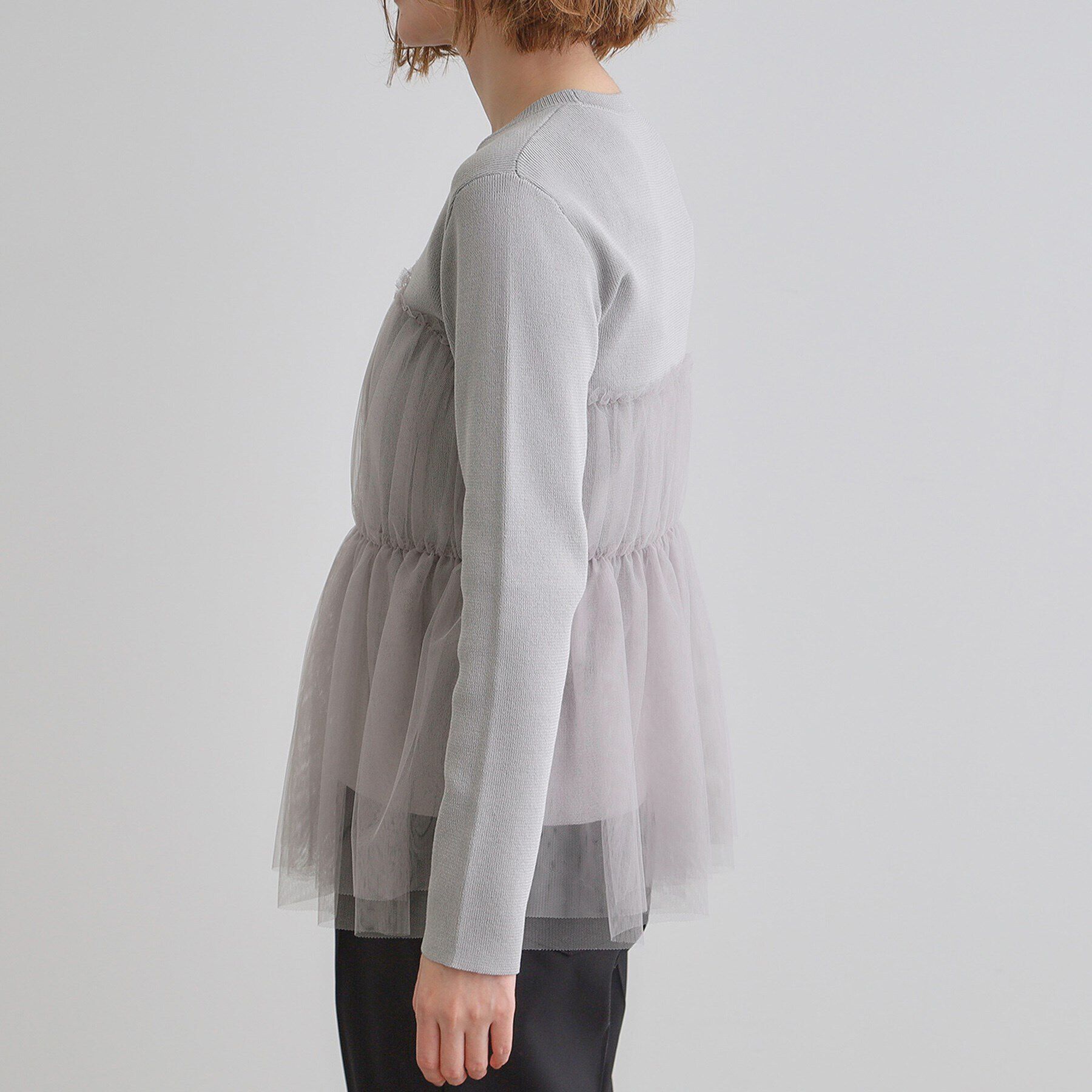 grove「チュールドッキングニットプルオーバー」|ニット・セーター|