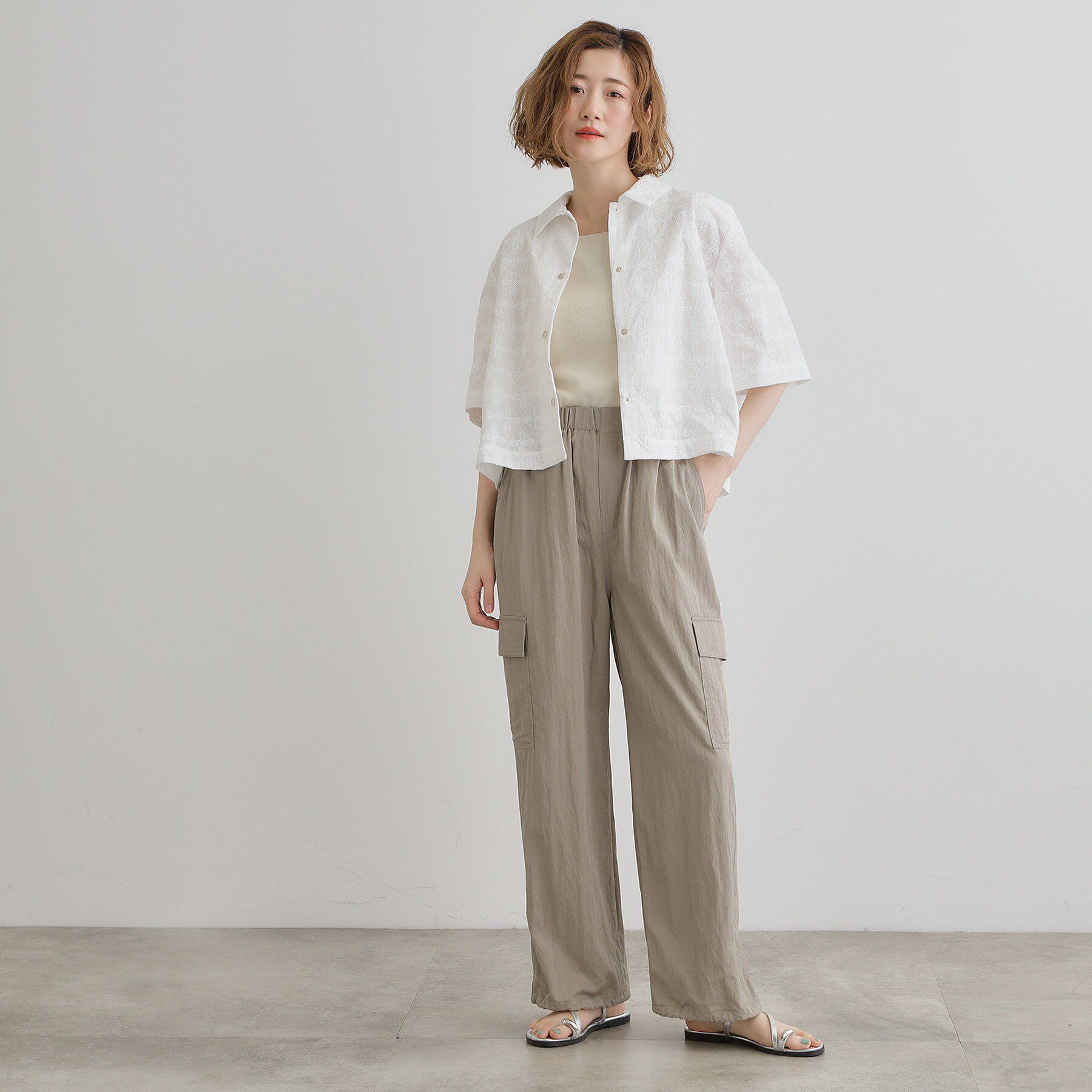 grove「【ひんやり】2WAYツイルカーゴパンツ」|その他|