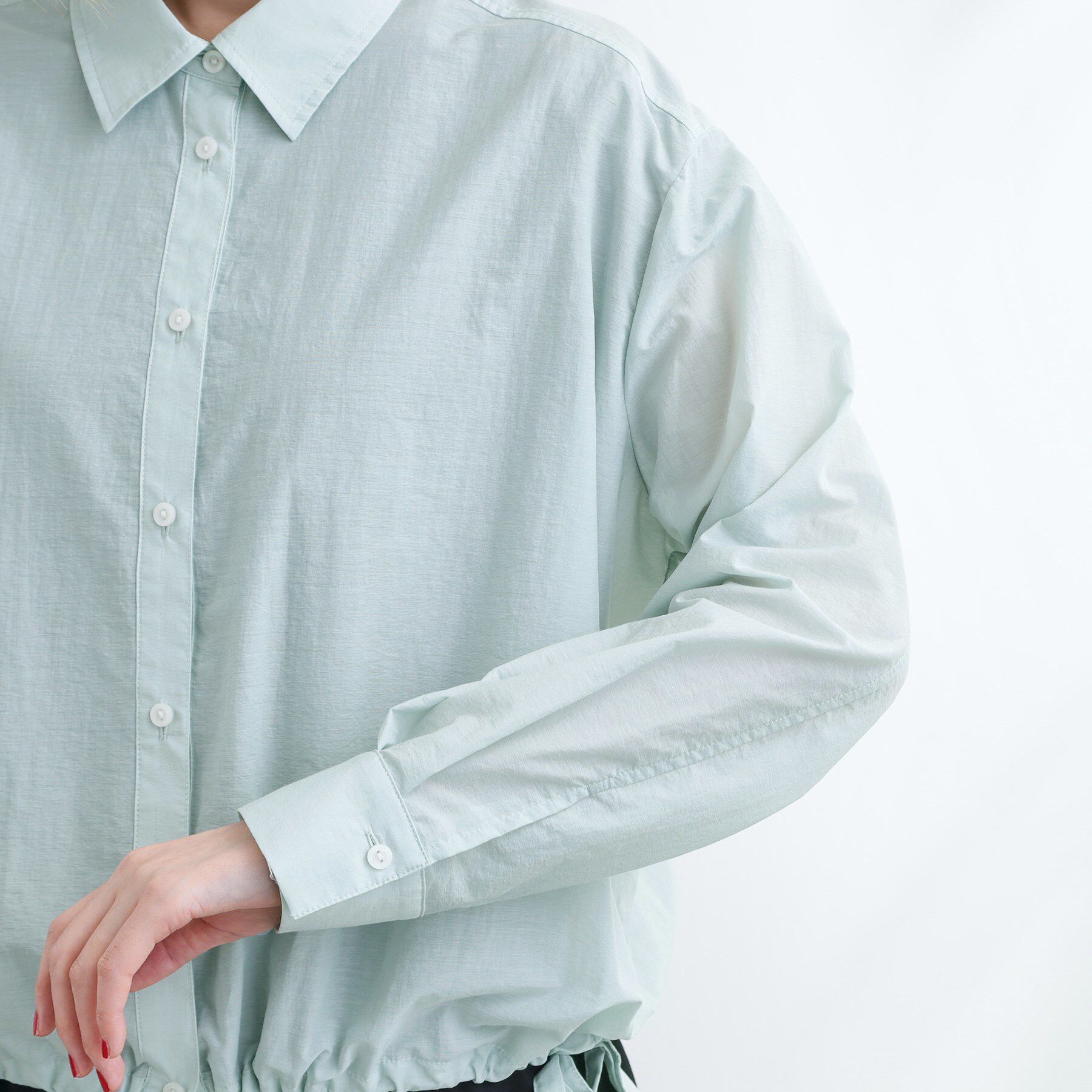 grove「【UVカット/洗える】クロップドシアーシャツ」|シャツ・ブラウス|