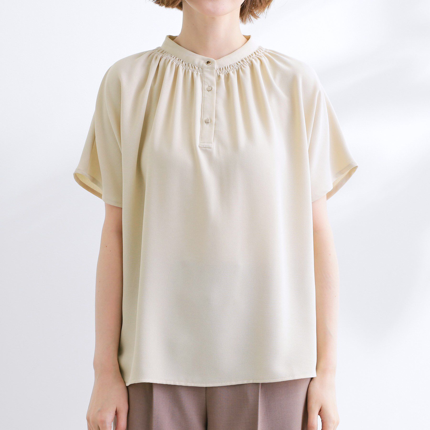 grove「【さらりと着られる/二の腕カバー】多機能ドルマンスリーブブラウス」|シャツ・ブラウス|