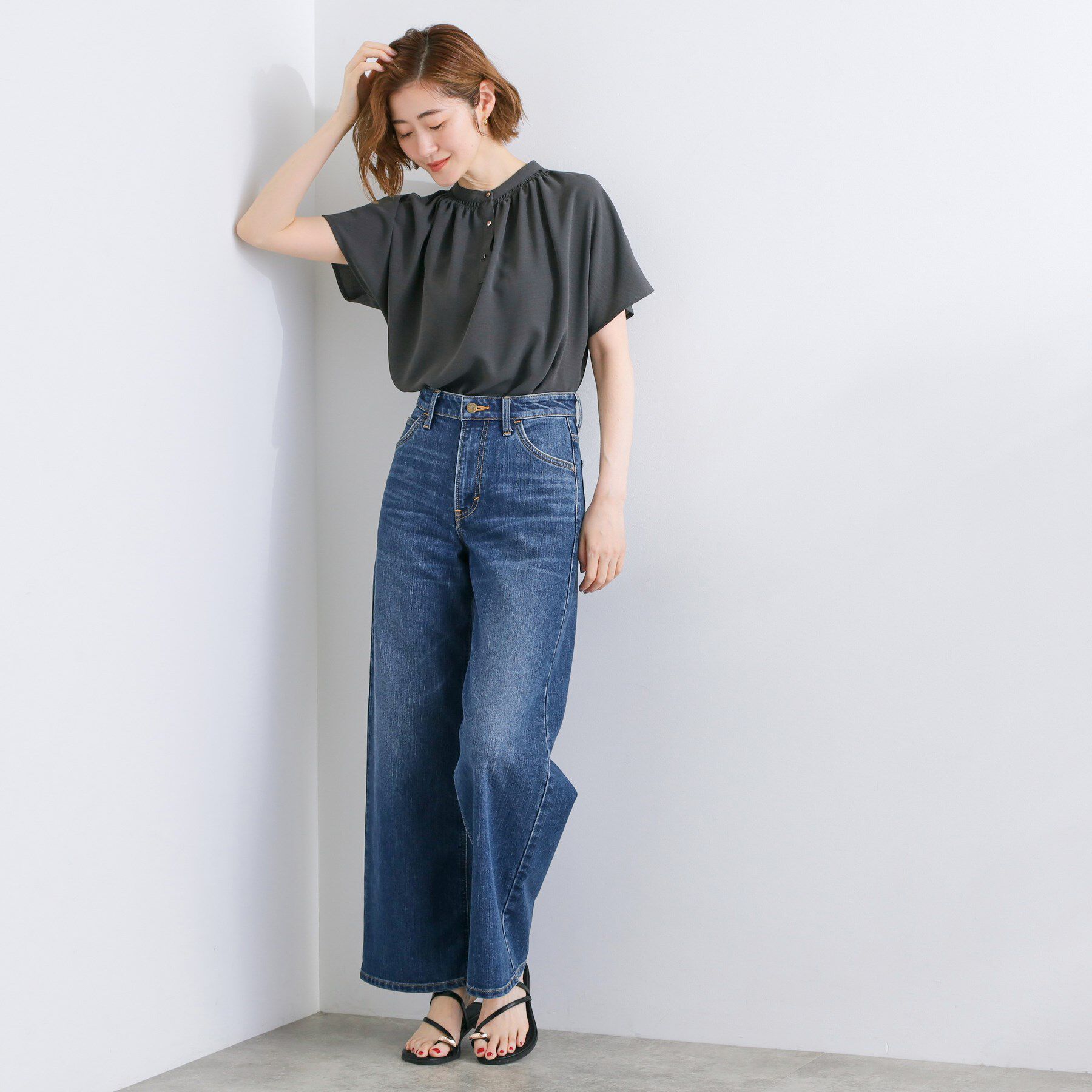 grove「【さらりと着られる/二の腕カバー】多機能ドルマンスリーブブラウス」|シャツ・ブラウス|