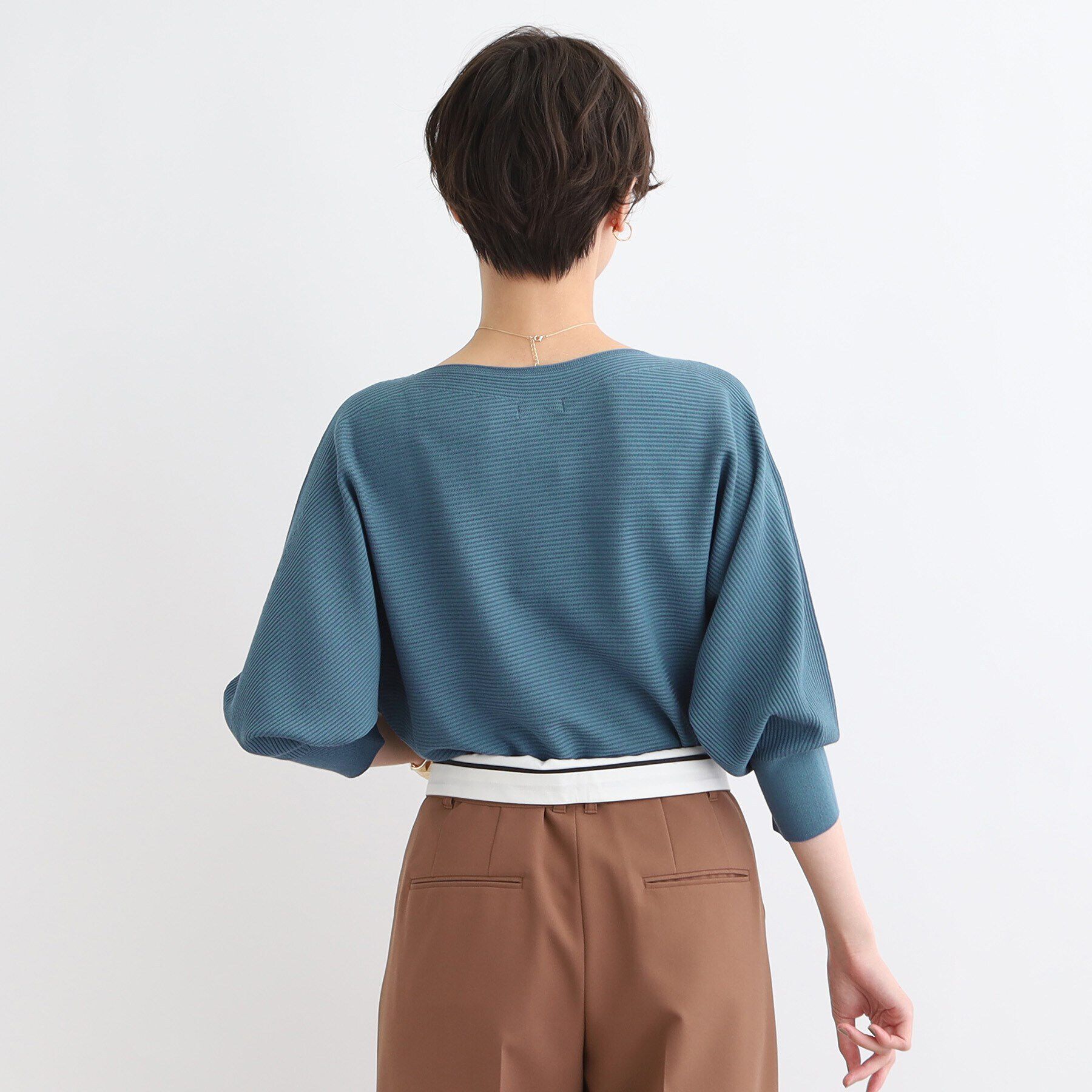 INDIVI「【洗える／無縫製】きれいめフォルムニット」|ニット・セーター|