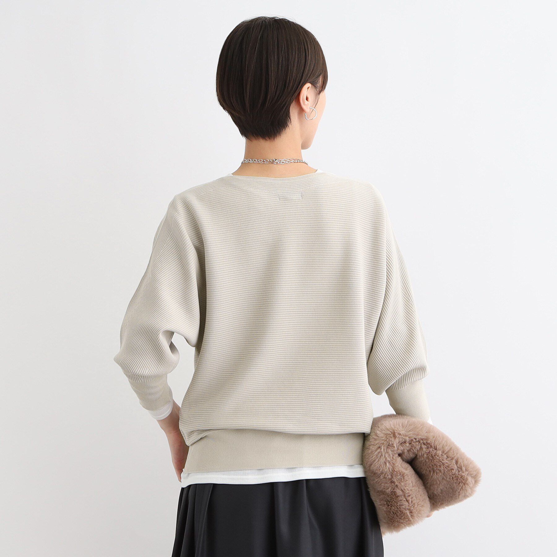 INDIVI「【洗える／無縫製】きれいめフォルムニット」|ニット・セーター|