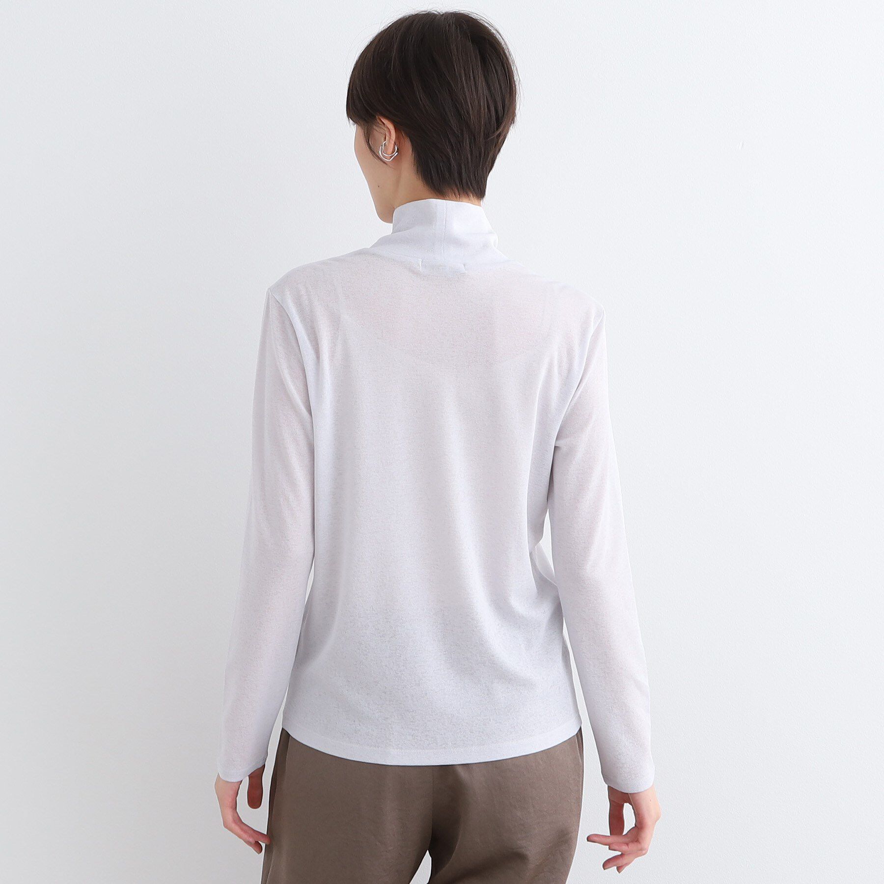 INDIVI「【洗える】ハイネックカットソートップス」|Tシャツ・カットソー|