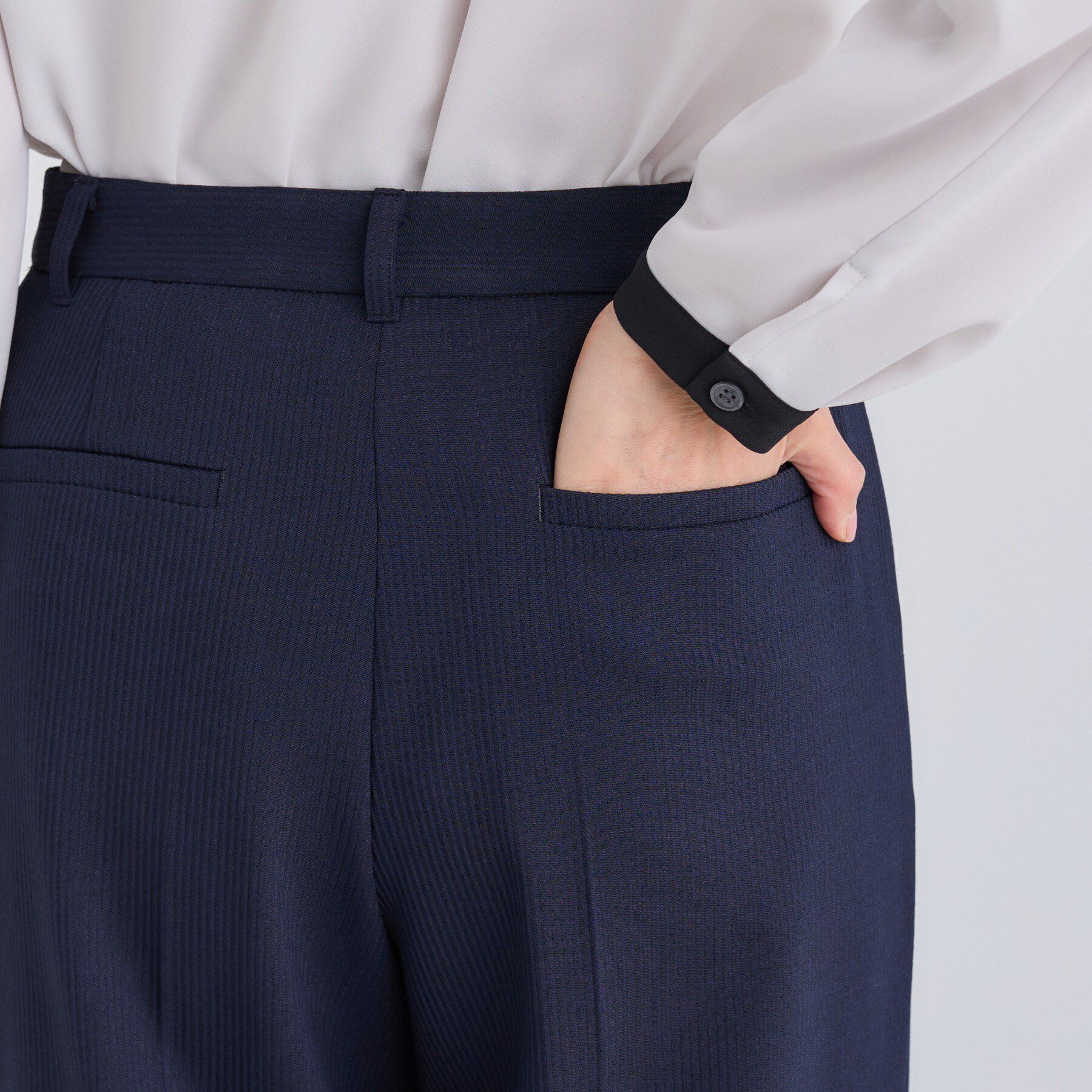 INDIVI「【日本製／通勤スーツ】プレシャスドビー ワイドパンツ」|スーツ|