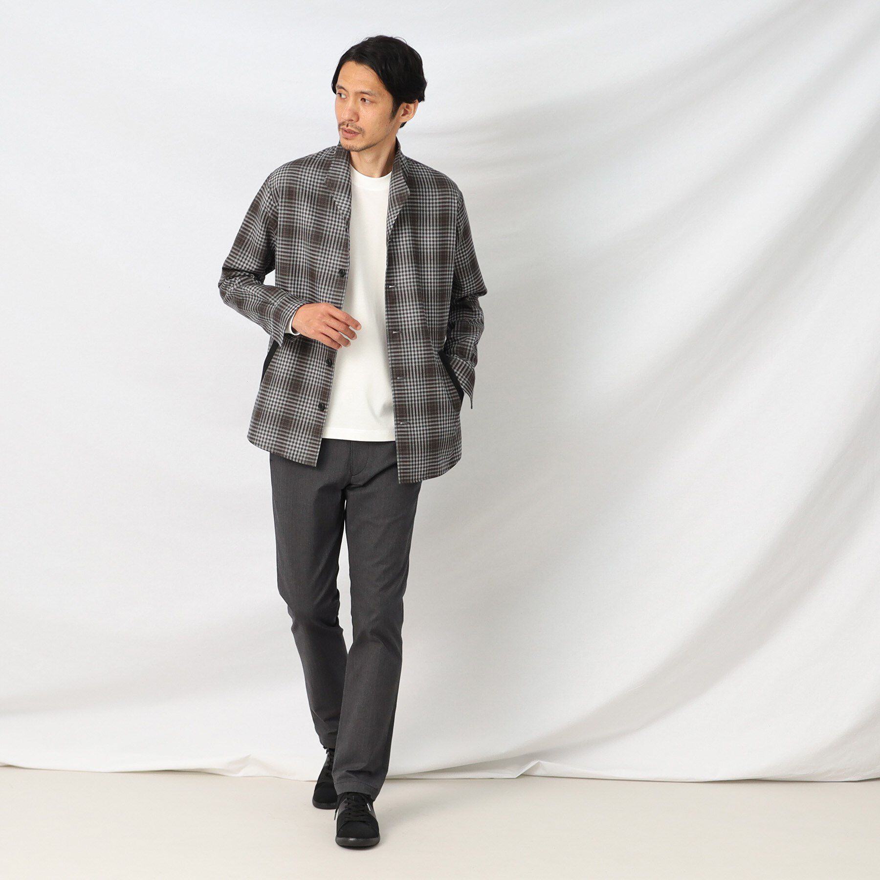 TAKEO KIKUCHI「【Made in JAPAN】播州織 ヘリンボン ストレート パンツ」|その他|