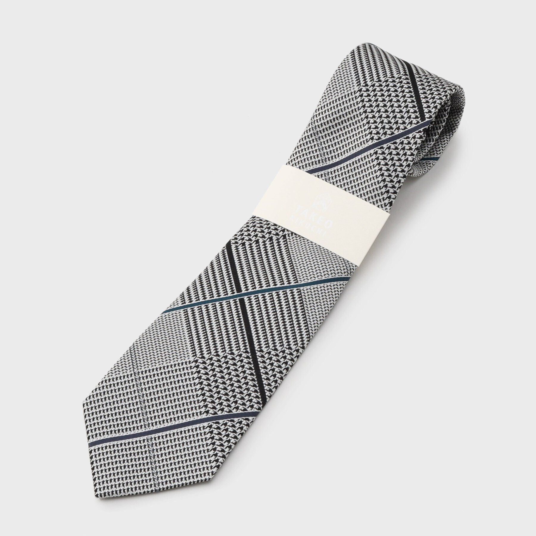 TAKEO KIKUCHI「【THE FLAGSHIP】番千鳥 グレンプレイド ストライプ ネクタイ」|ネクタイ・蝶ネクタイ|