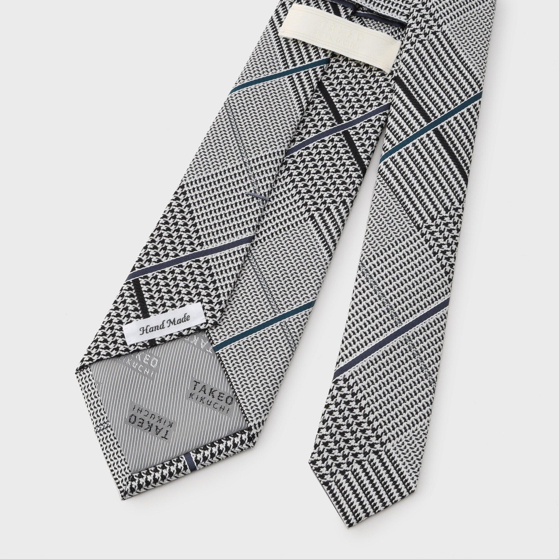 TAKEO KIKUCHI「【THE FLAGSHIP】番千鳥 グレンプレイド ストライプ ネクタイ」|ネクタイ・蝶ネクタイ|