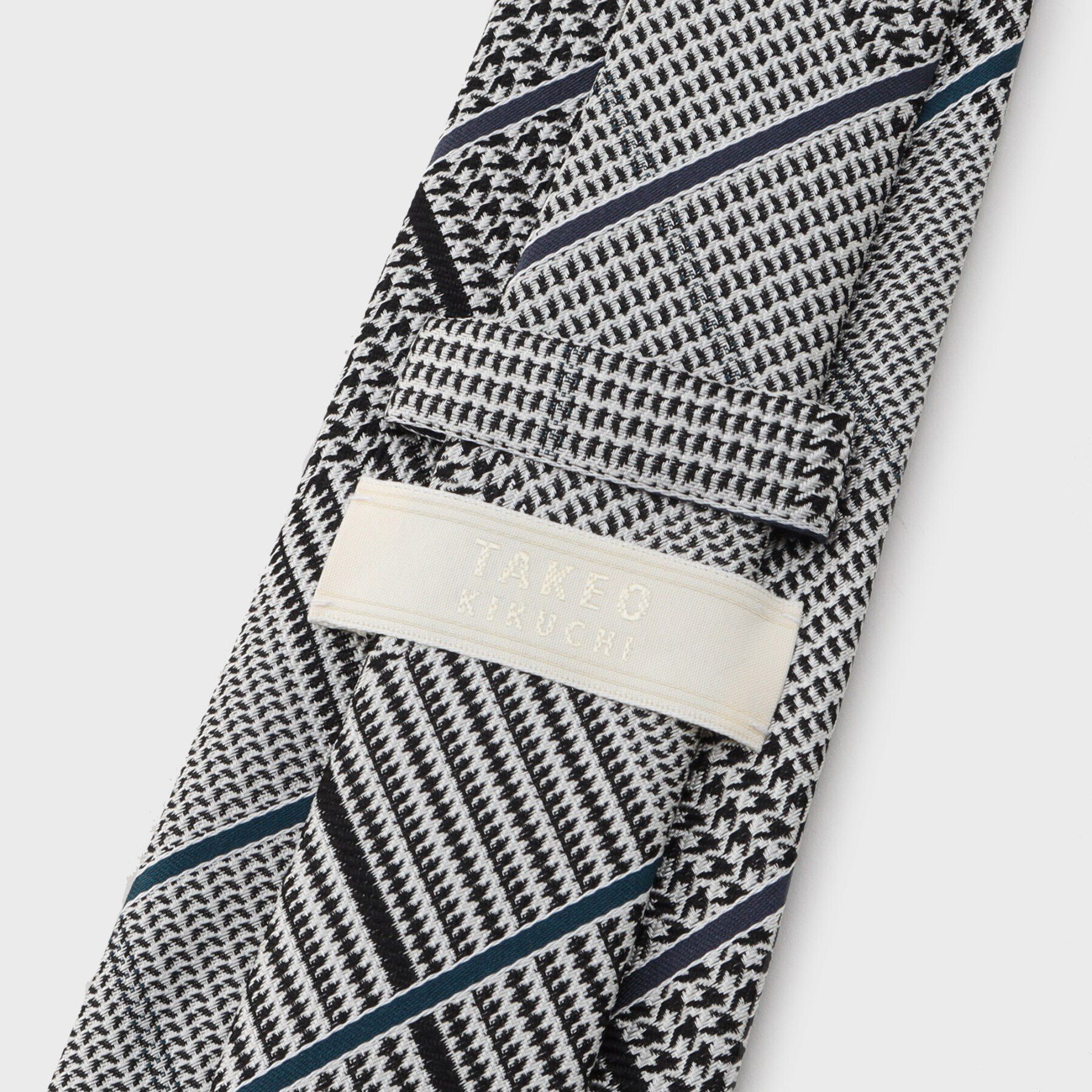 TAKEO KIKUCHI「【THE FLAGSHIP】番千鳥 グレンプレイド ストライプ ネクタイ」|ネクタイ・蝶ネクタイ|