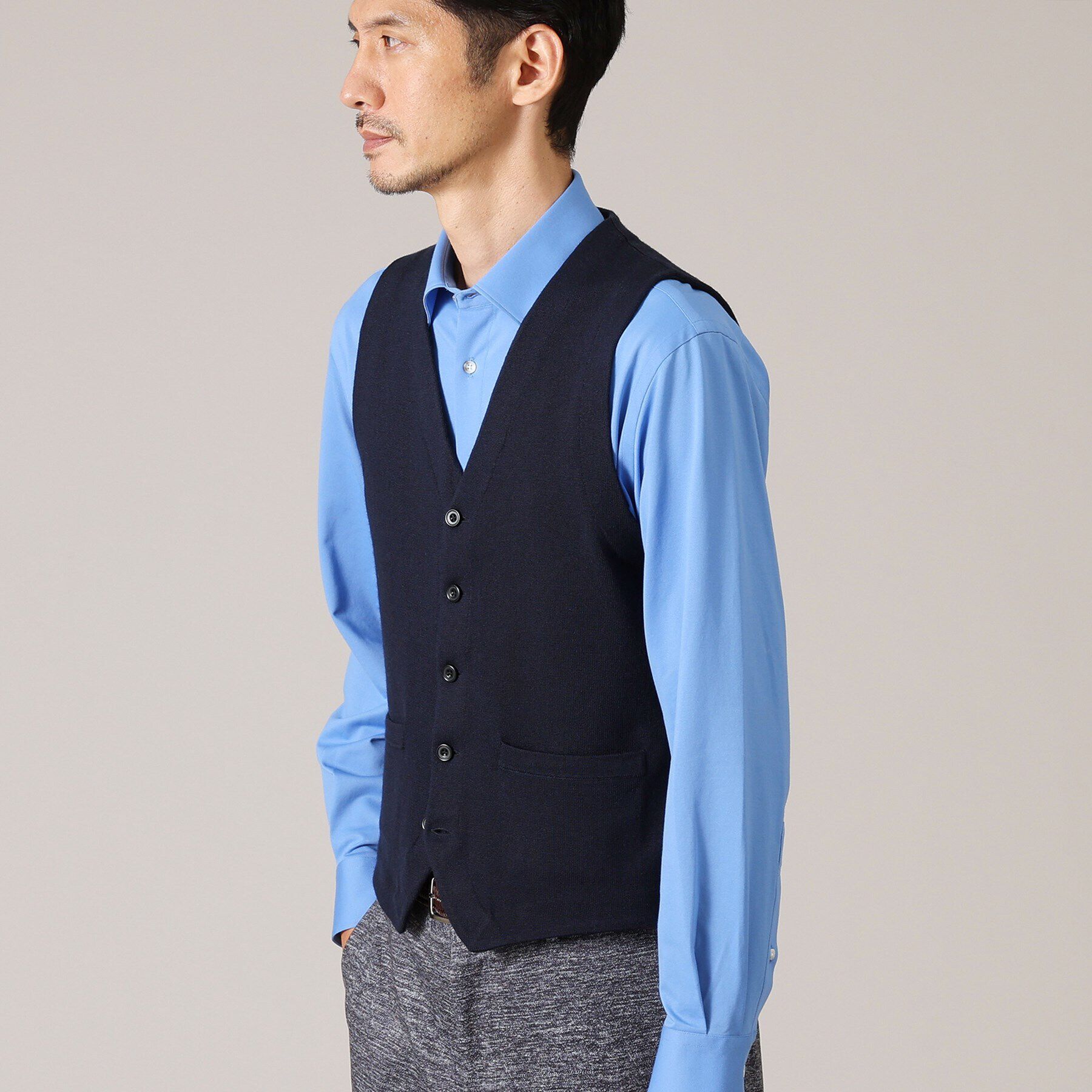 TAKEO KIKUCHI「【アンチピリング】ニット ジレ」|ニット・セーター|