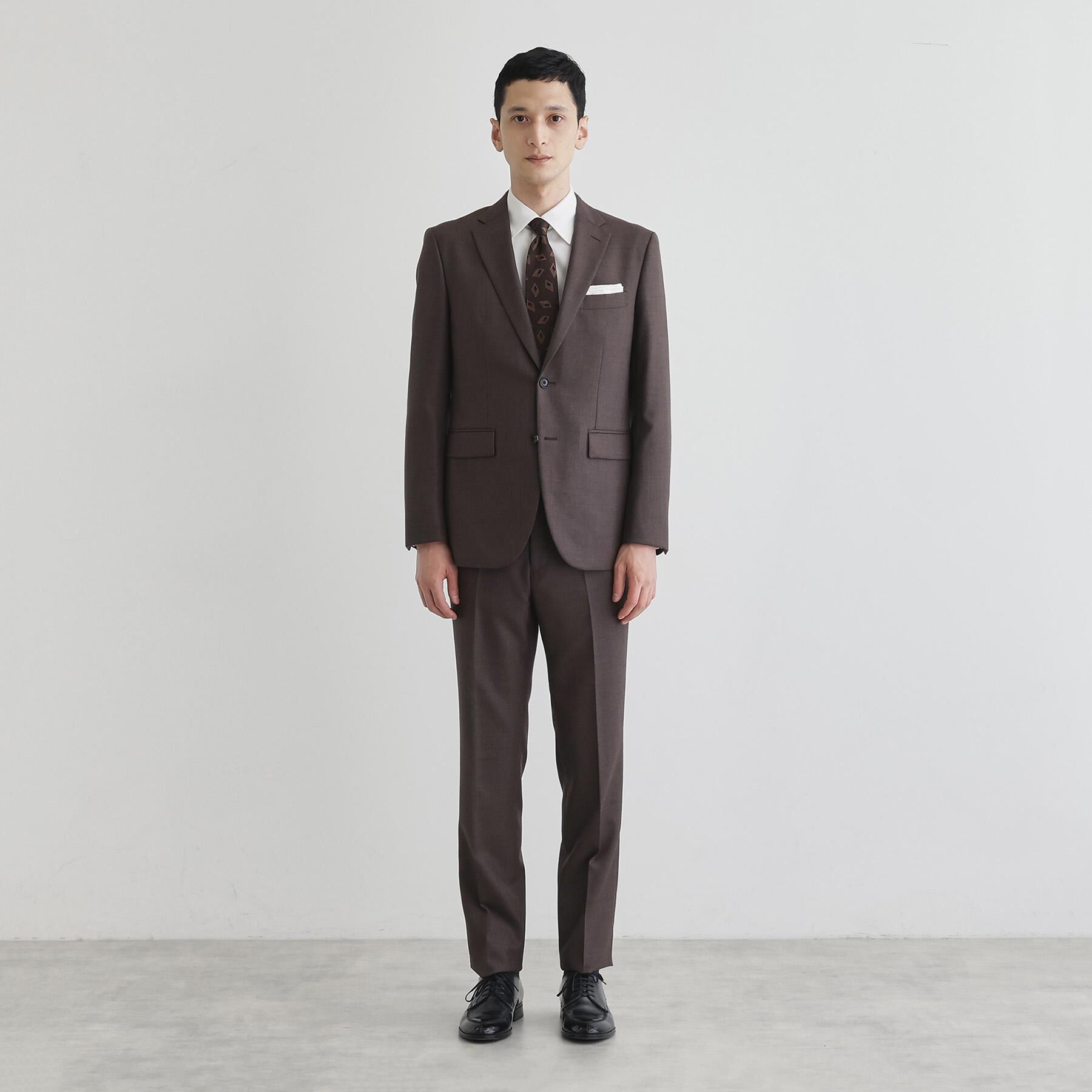 TAKEO KIKUCHI「鱗紋 スーツ」|スーツ|ブラウン(044)