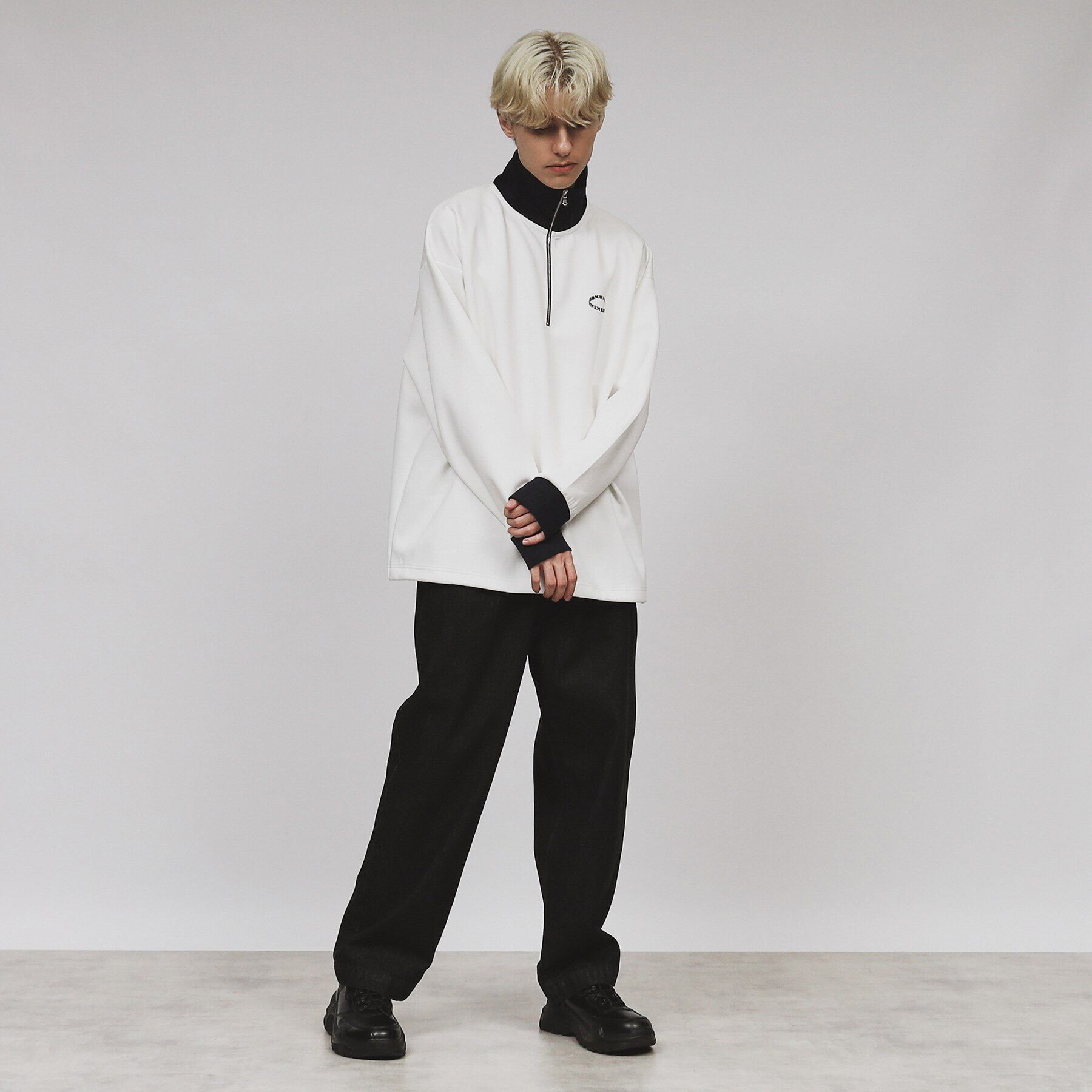 tk.TAKEO KIKUCHI「配色ハーフジップカットソー」|Tシャツ・カットソー|