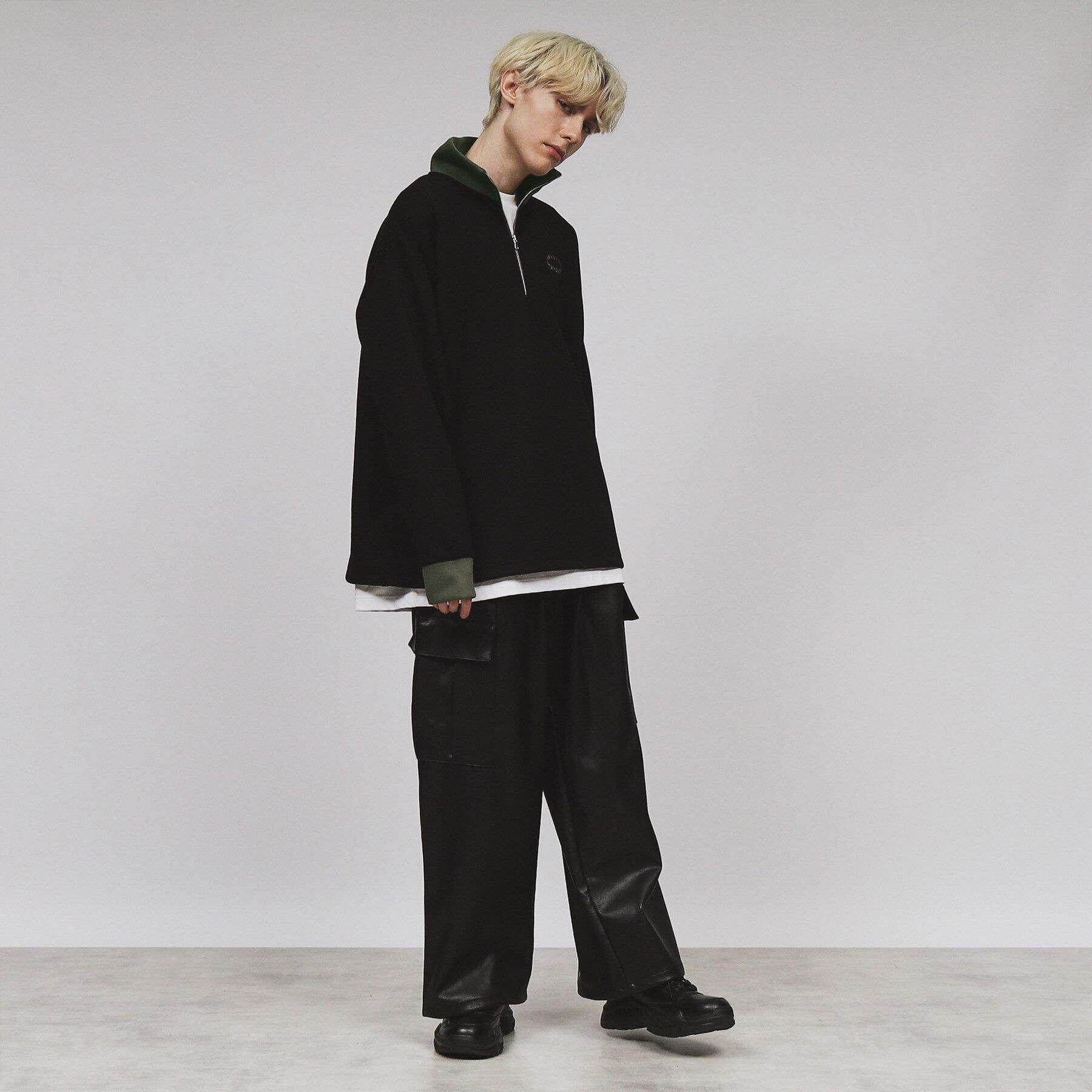 tk.TAKEO KIKUCHI「配色ハーフジップカットソー」|Tシャツ・カットソー|