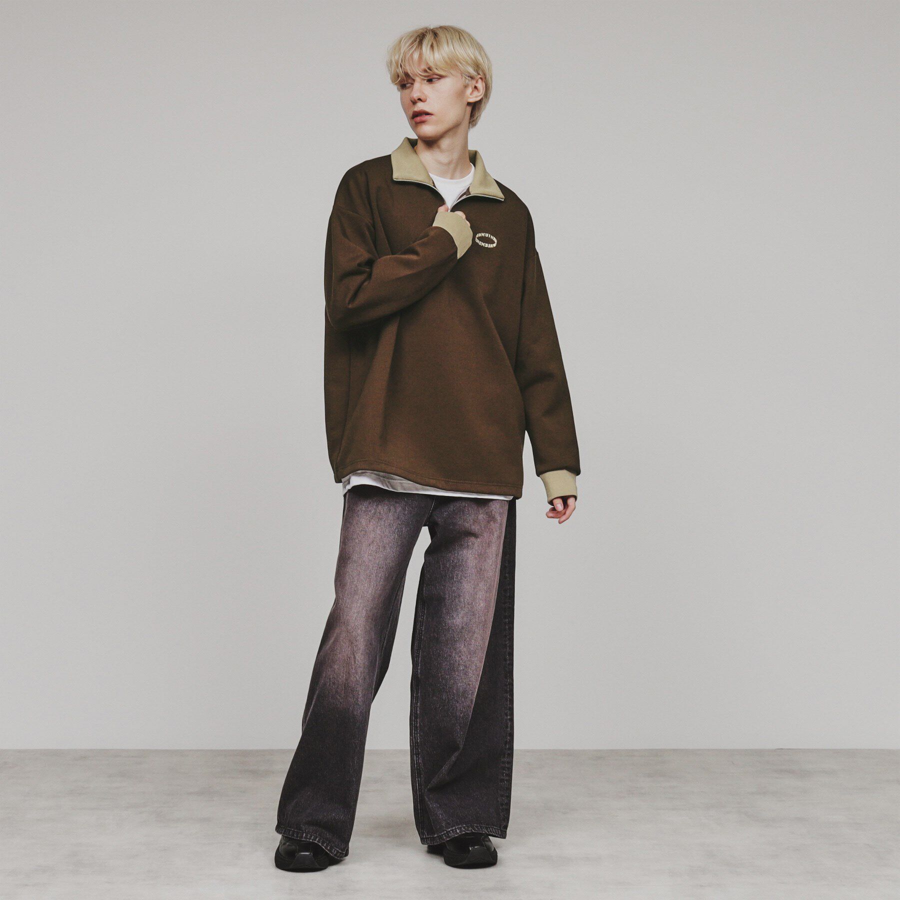 tk.TAKEO KIKUCHI「配色ハーフジップカットソー」|Tシャツ・カットソー|