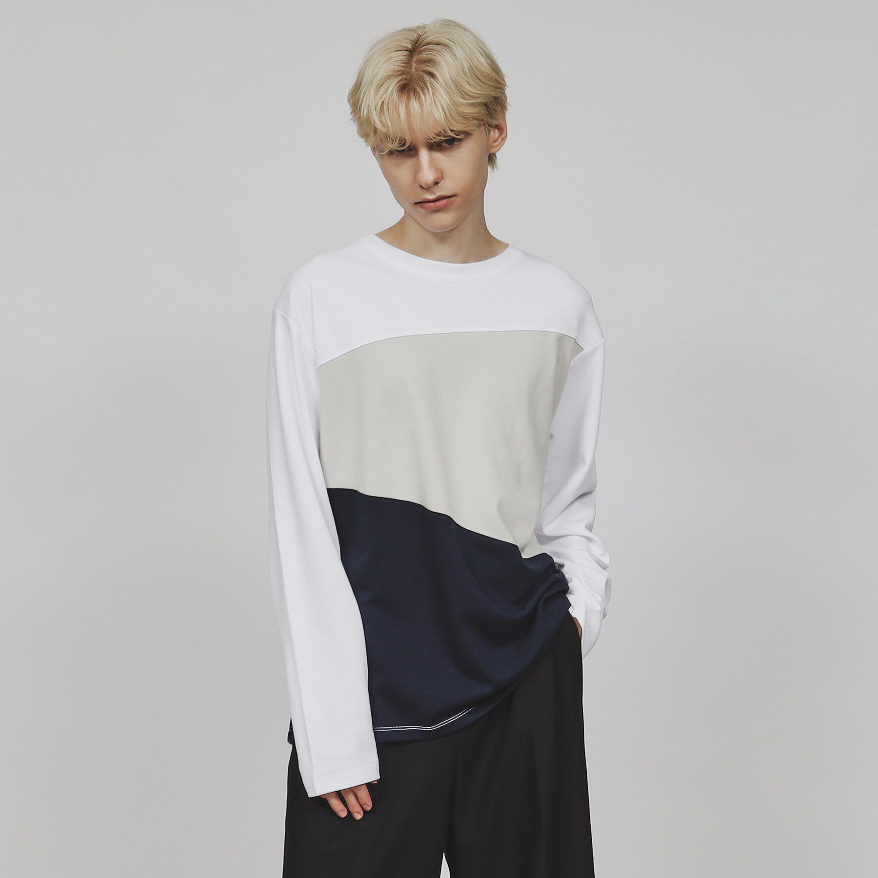 tk.TAKEO KIKUCHI「ナナメ切替プルオーバー」|Tシャツ・カットソー|