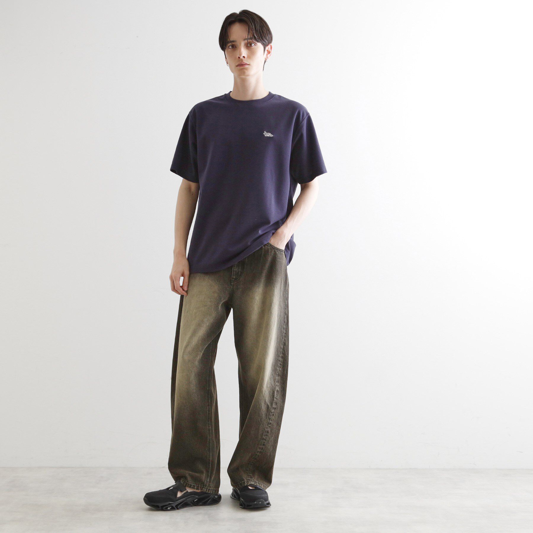 tk.TAKEO KIKUCHI「ウサギ刺繍 鹿の子クルーカットソー」|Tシャツ・カットソー|