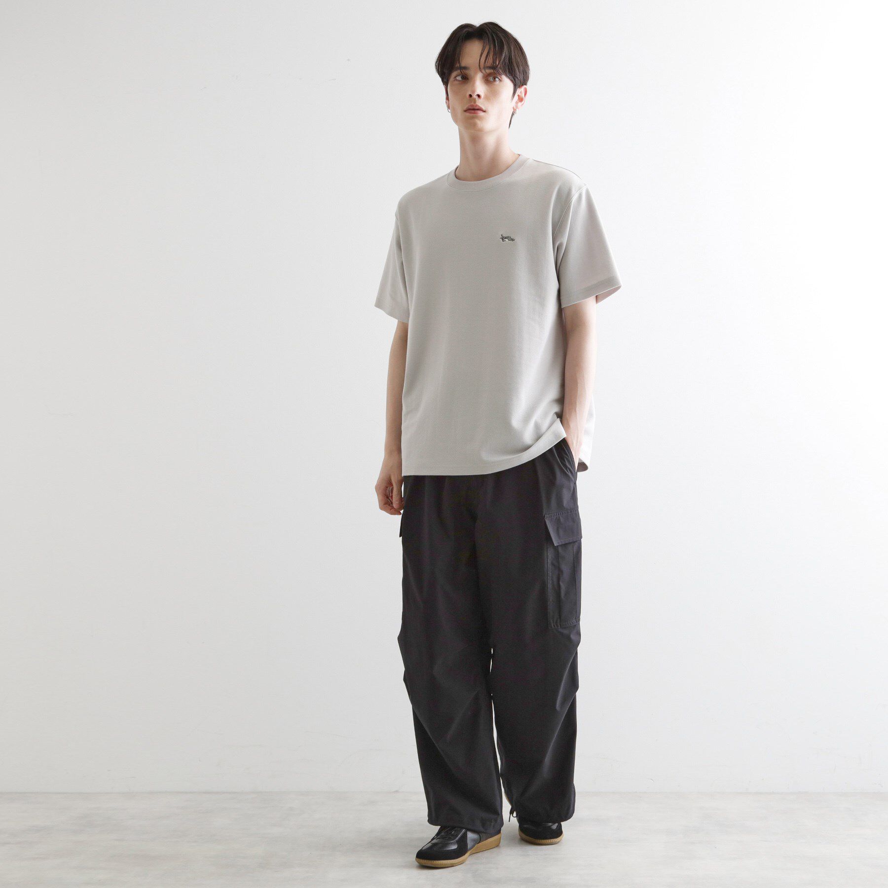 tk.TAKEO KIKUCHI「ウサギ刺繍 鹿の子クルーカットソー」|Tシャツ・カットソー|