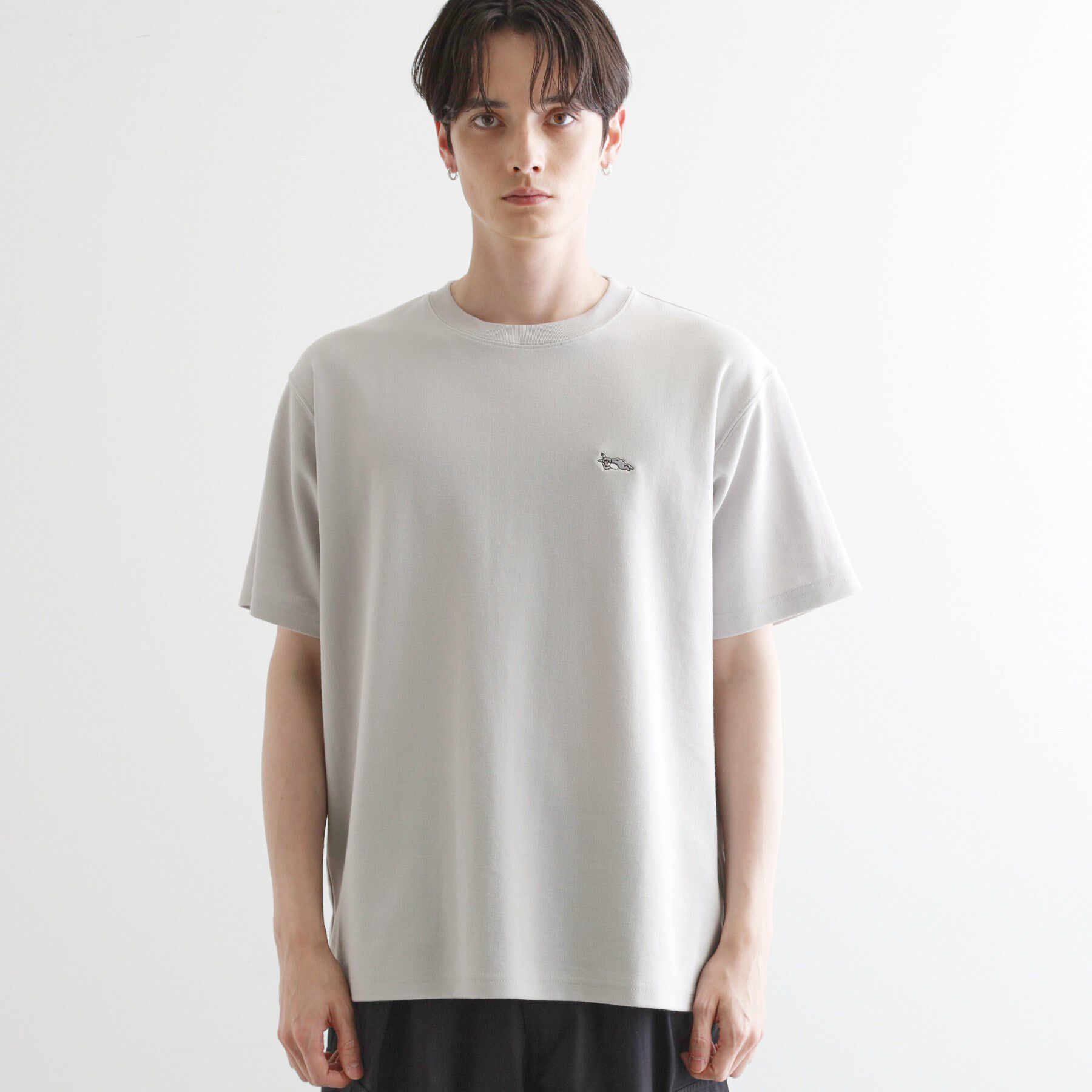 tk.TAKEO KIKUCHI「ウサギ刺繍 鹿の子クルーカットソー」|Tシャツ・カットソー|