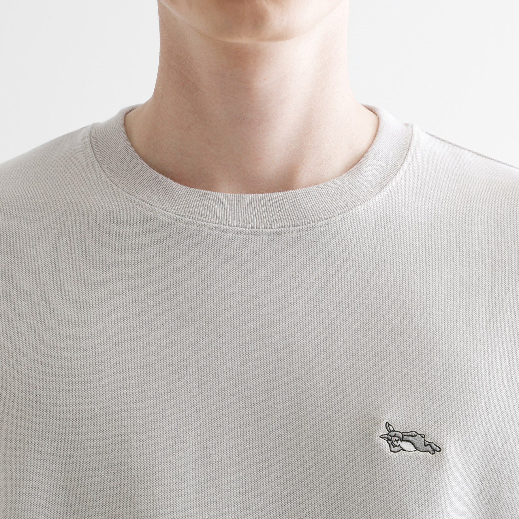 tk.TAKEO KIKUCHI「ウサギ刺繍 鹿の子クルーカットソー」|Tシャツ・カットソー|