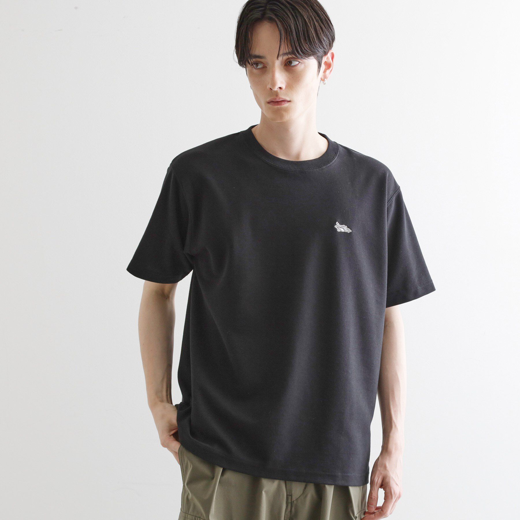 tk.TAKEO KIKUCHI「ウサギ刺繍 鹿の子クルーカットソー」|Tシャツ・カットソー|