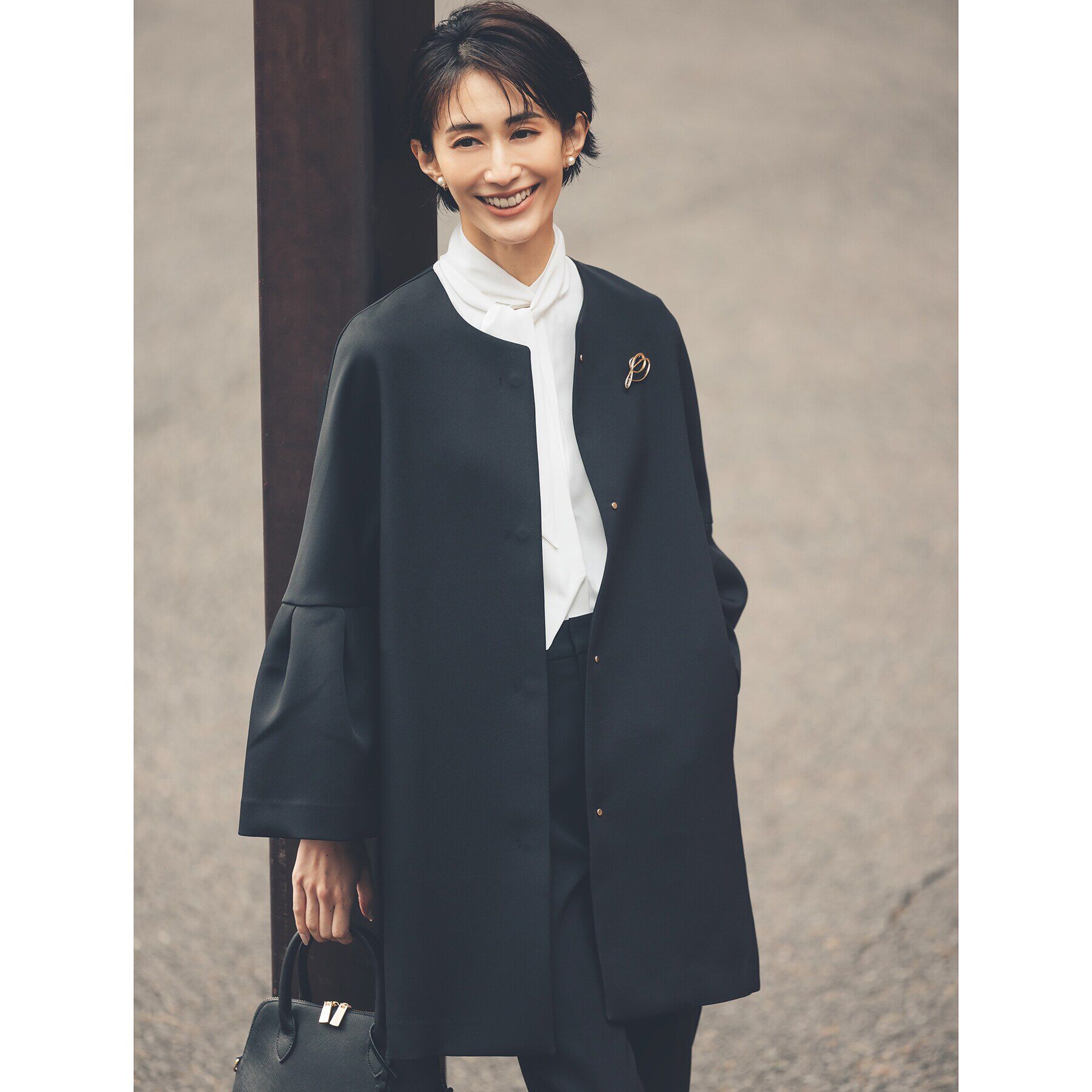 OPAQUE.CLIP「《通勤・セレモニー対応》ボウタイブラウス【洗濯機洗い可】」|シャツ・ブラウス|