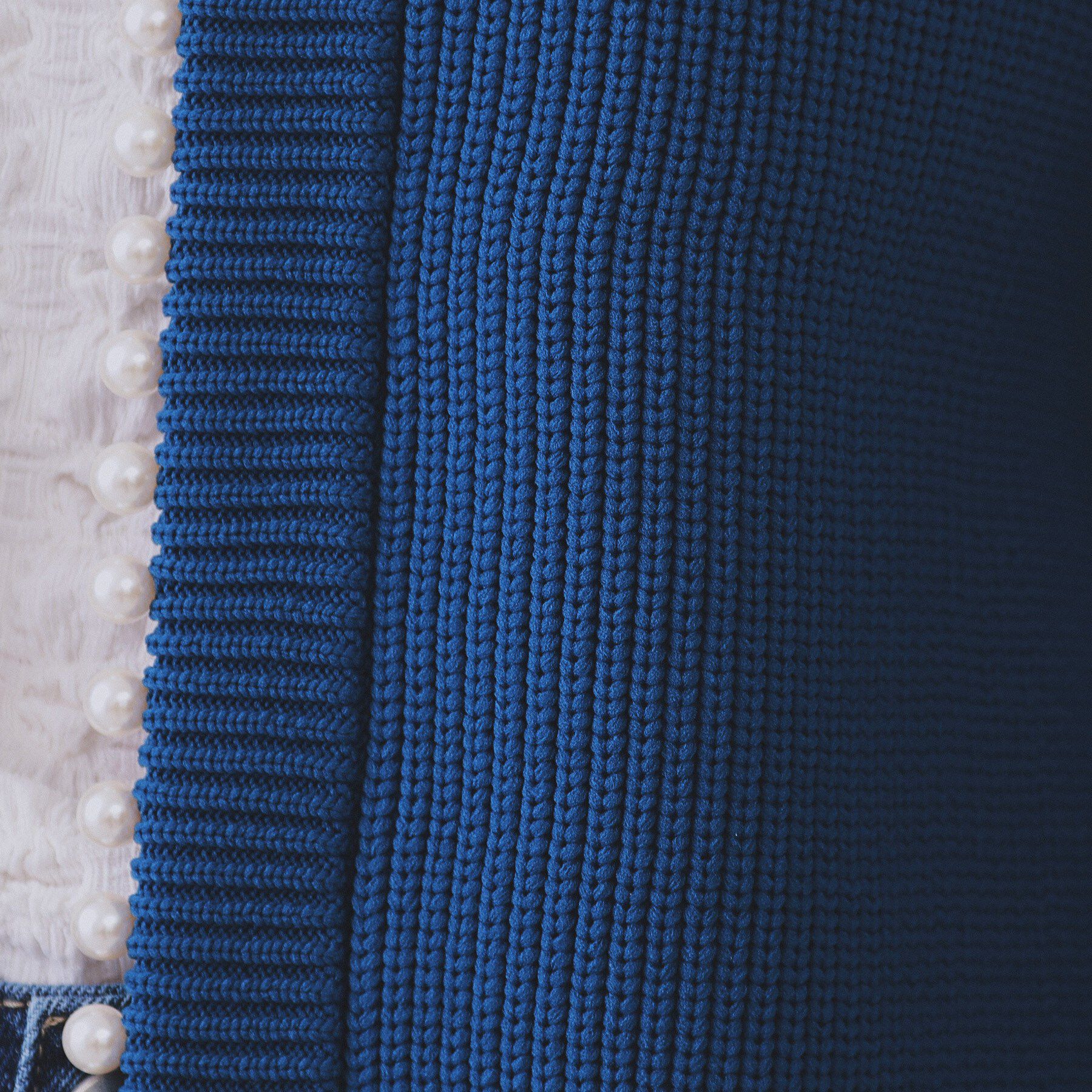 OPAQUE.CLIP「パール調ボタン付ニットカーディガン【洗濯機洗い可】」|カーディガン|