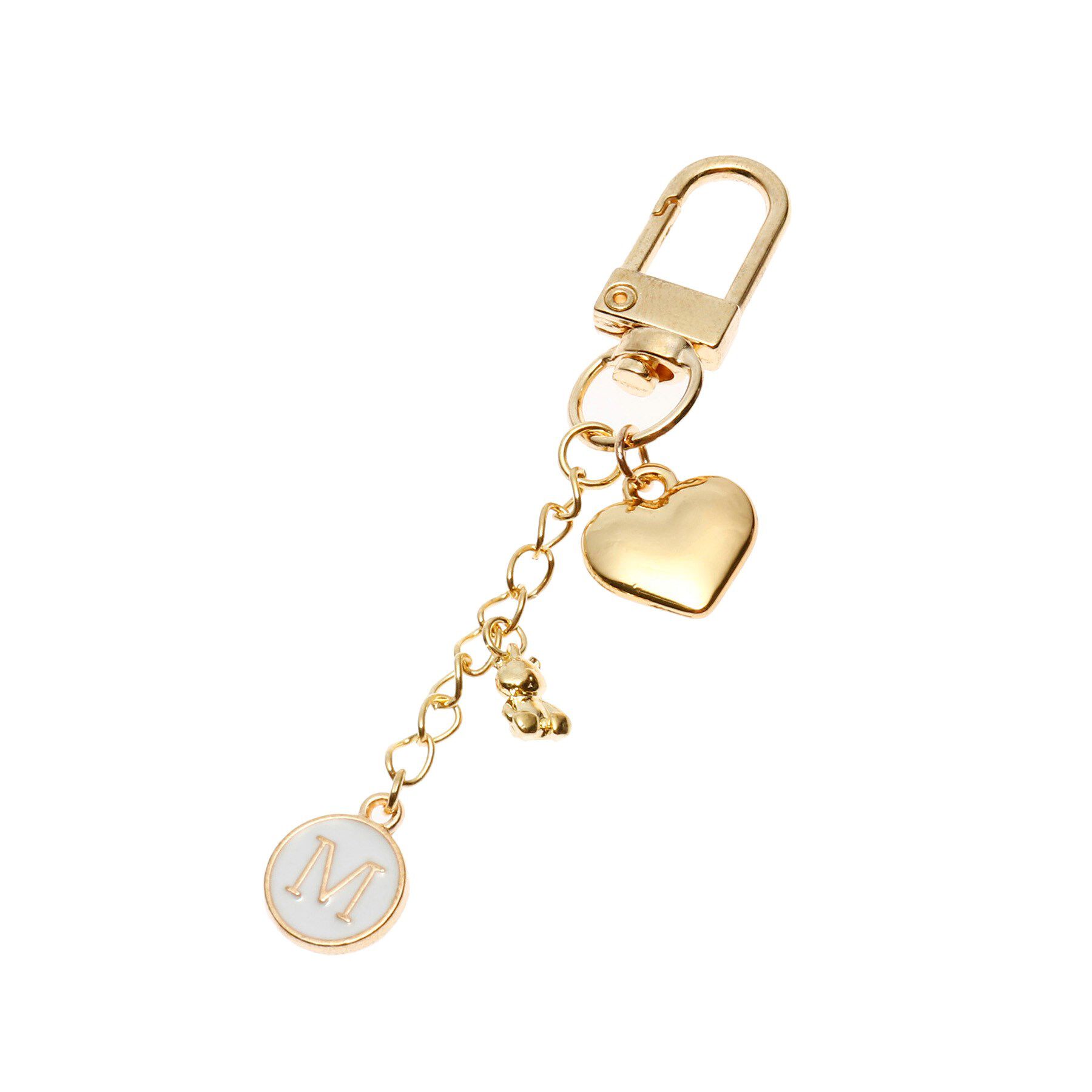 PINK-latte「ハートクマイニシャル キーチャーム」|キーケース|