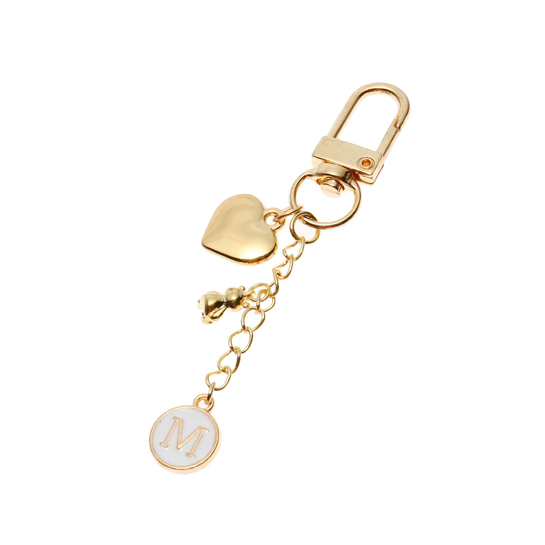 PINK-latte「ハートクマイニシャル キーチャーム」|キーケース|