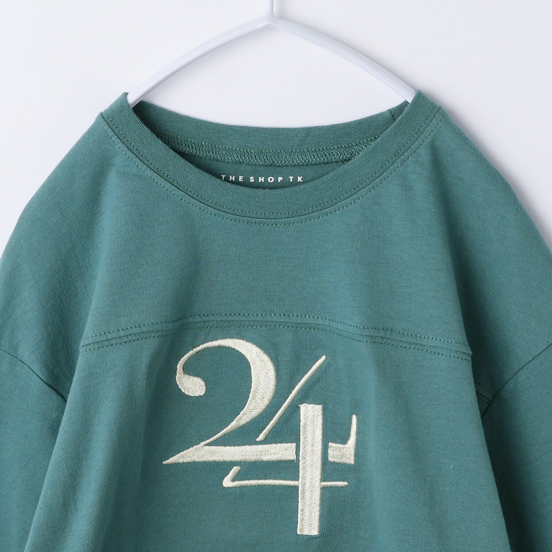 THE SHOP TK「【110-160】オーガビッツナンバー刺繍7分袖Tシャツ」|Tシャツ・カットソー|