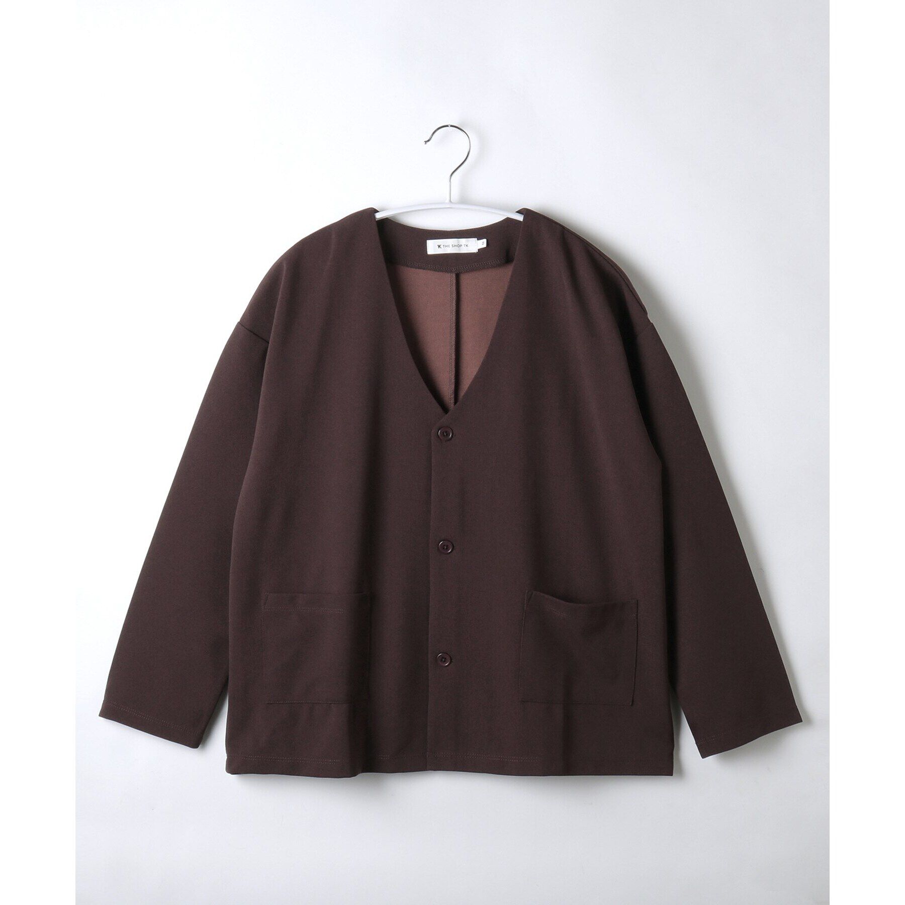 THE SHOP TK「【120－160】カットジョーゼットジャケット/セットアップ可・洗濯機OK」|カーディガン|