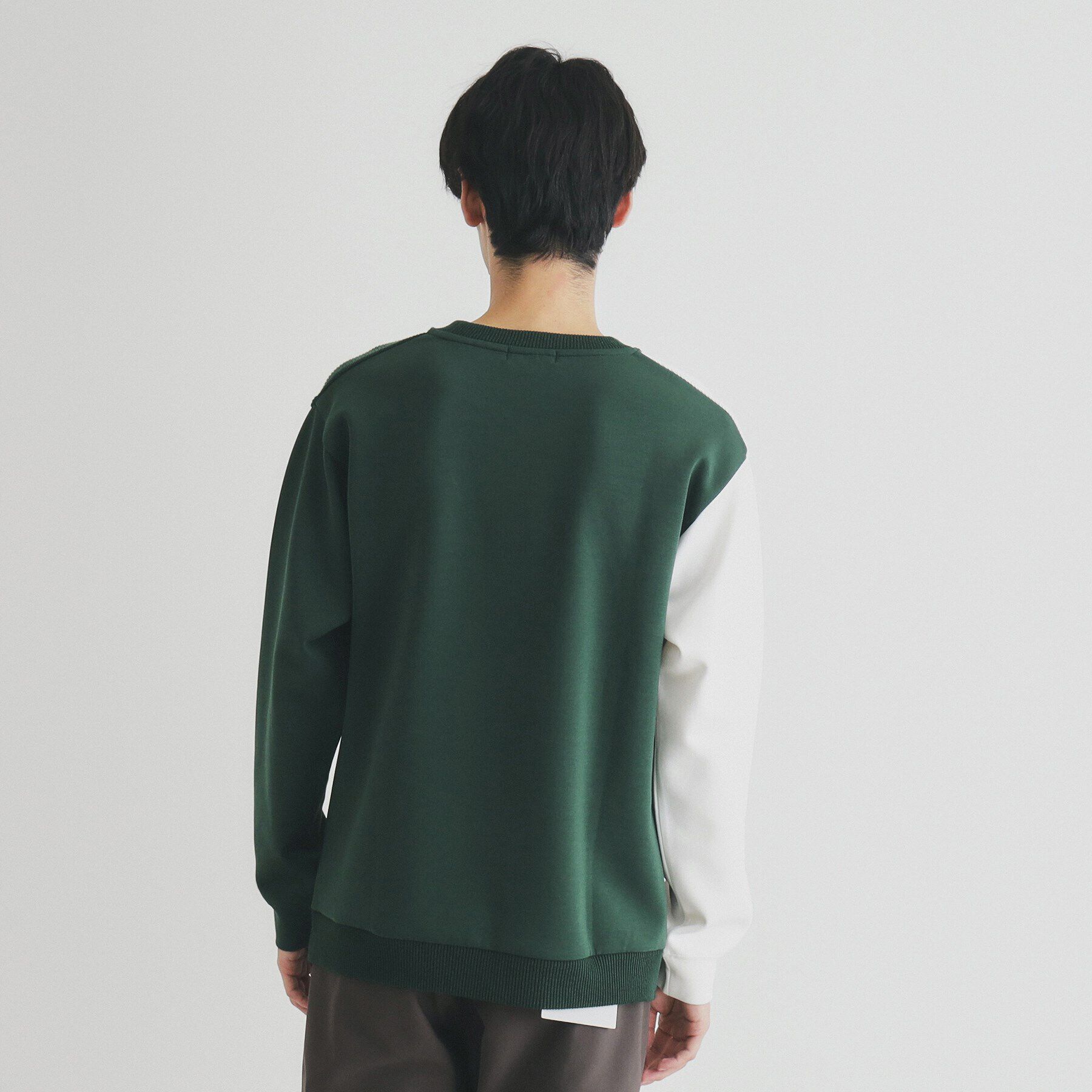 THE SHOP TK「異素材ブロッキングニットプルオーバー」|ニット・セーター|