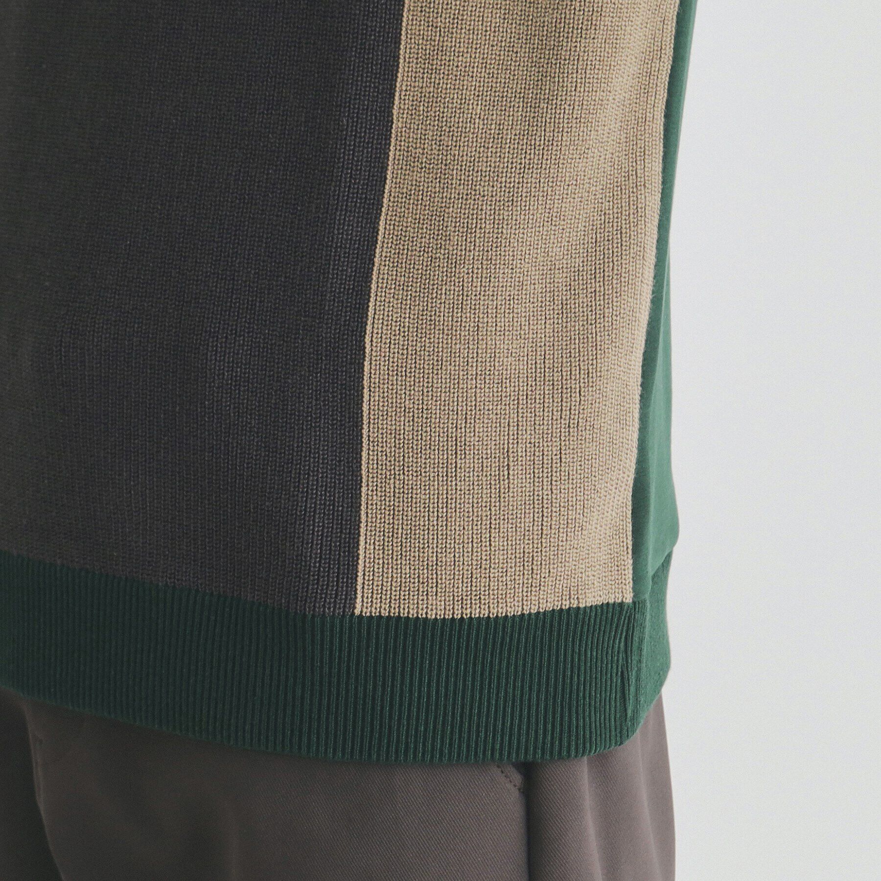 THE SHOP TK「異素材ブロッキングニットプルオーバー」|ニット・セーター|